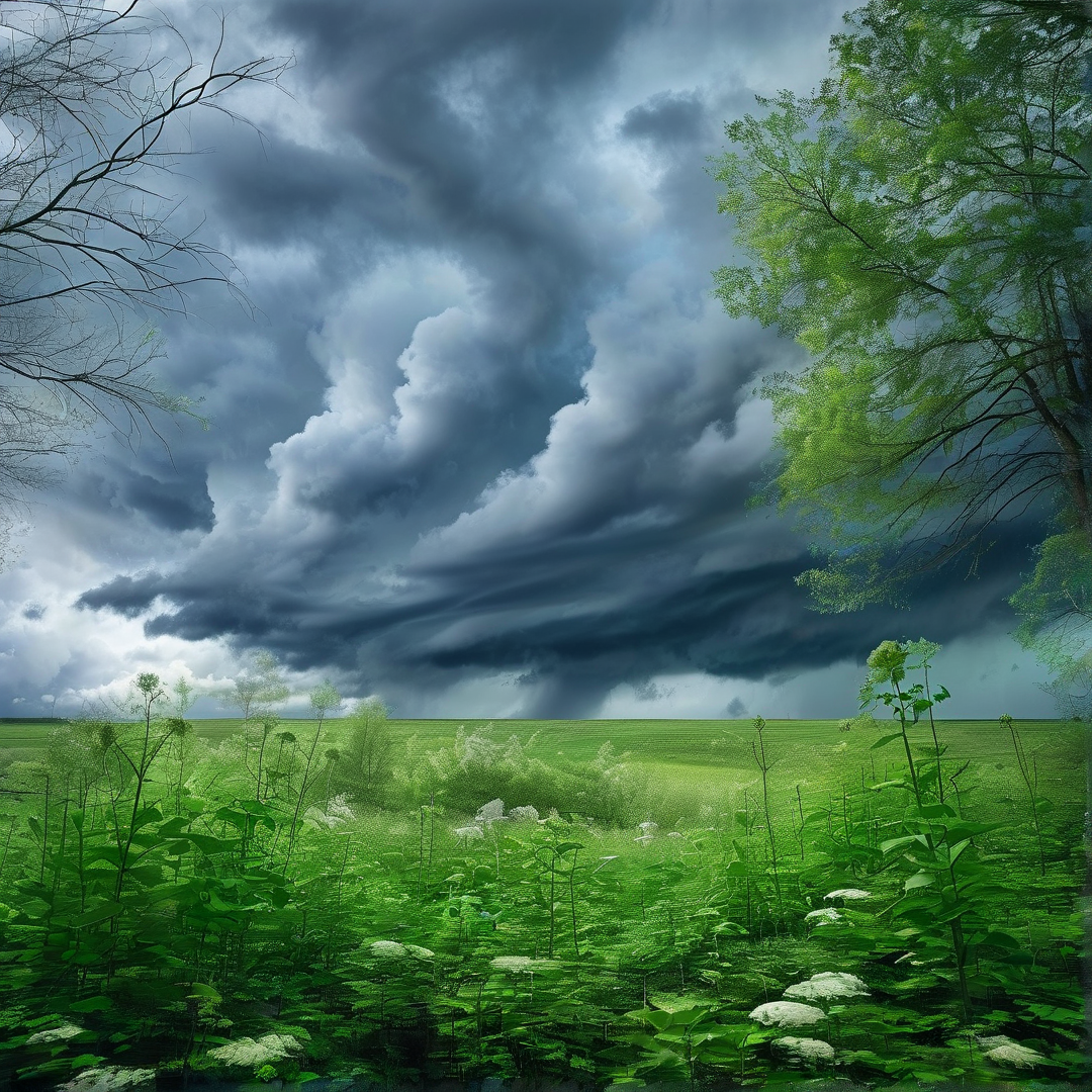 Storm Over Green Field