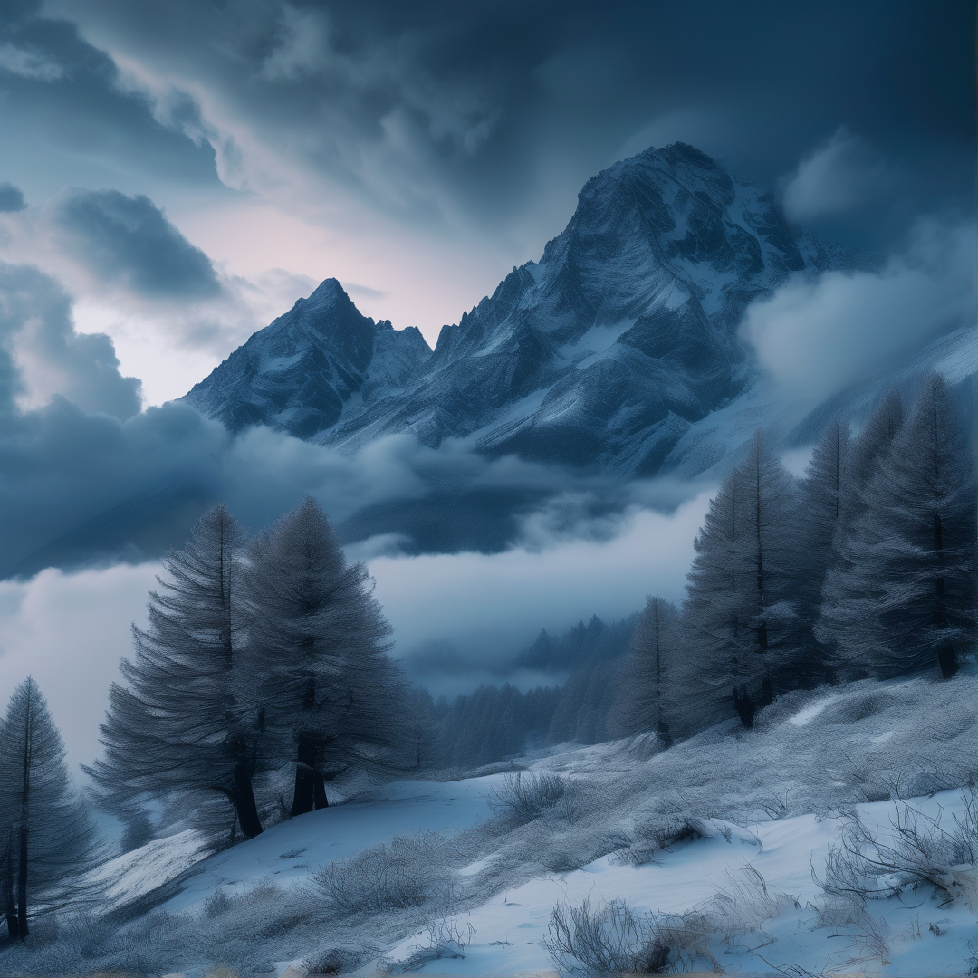 Snowy Alpine Landscape