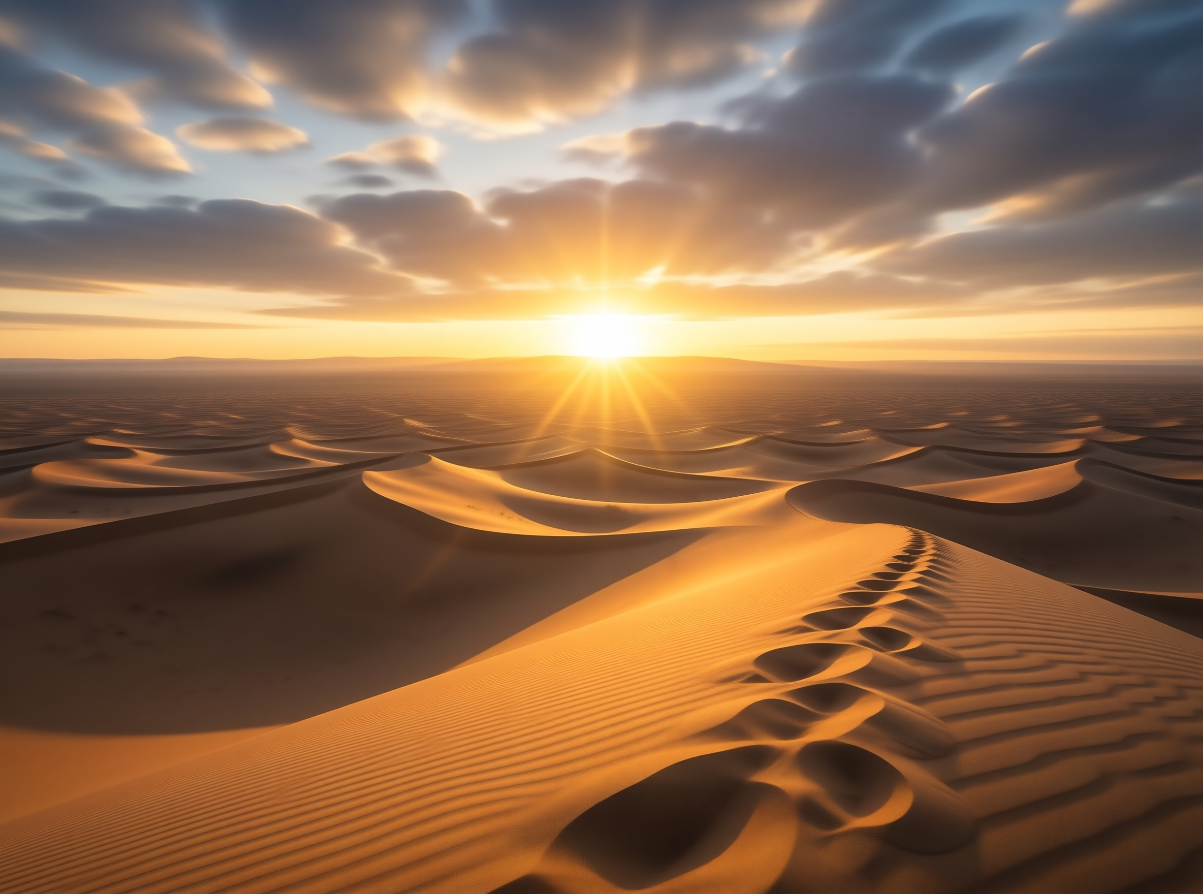 Golden Desert Sunset
