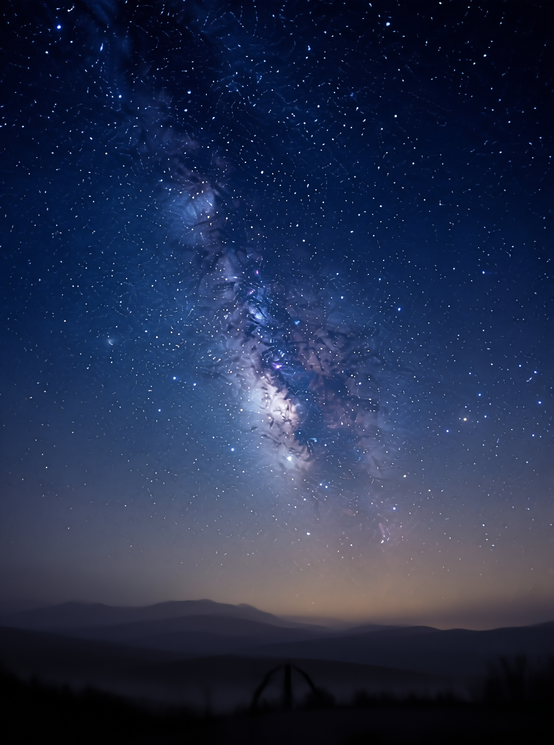 Starry Night Sky with Milky Way