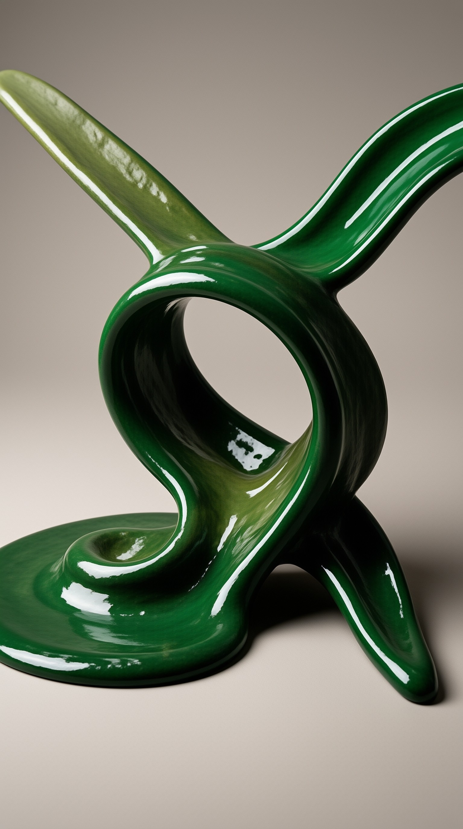 Green Twisted Sculpture