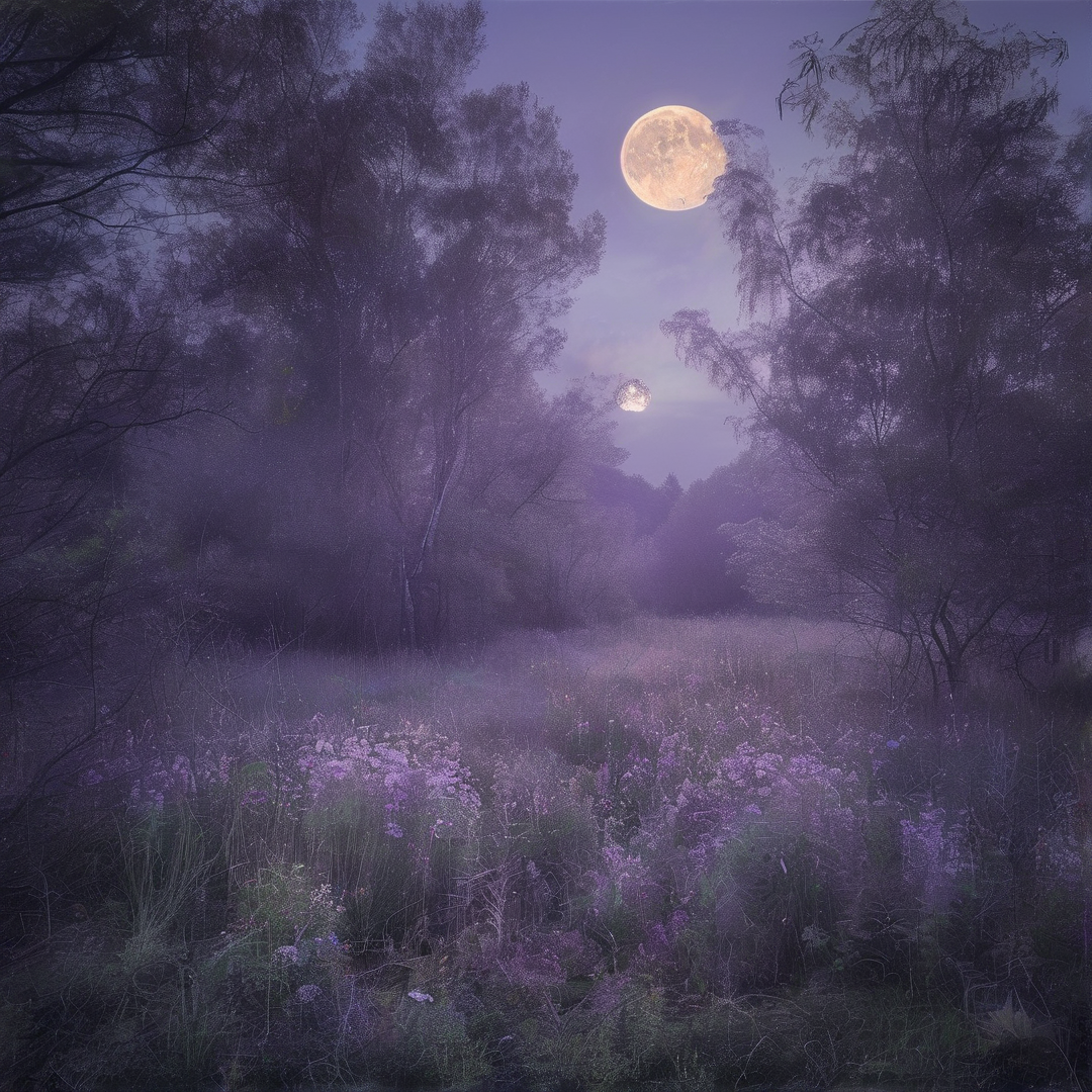Mystic Moonlit Forest