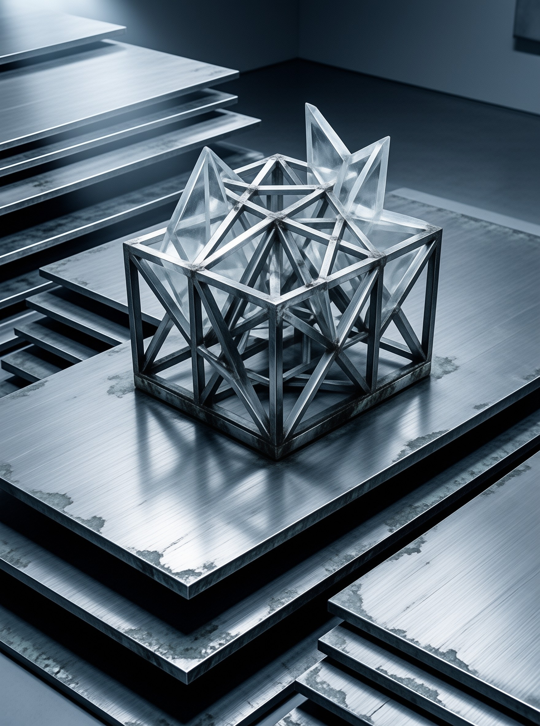 Geometric Metal Sculpture