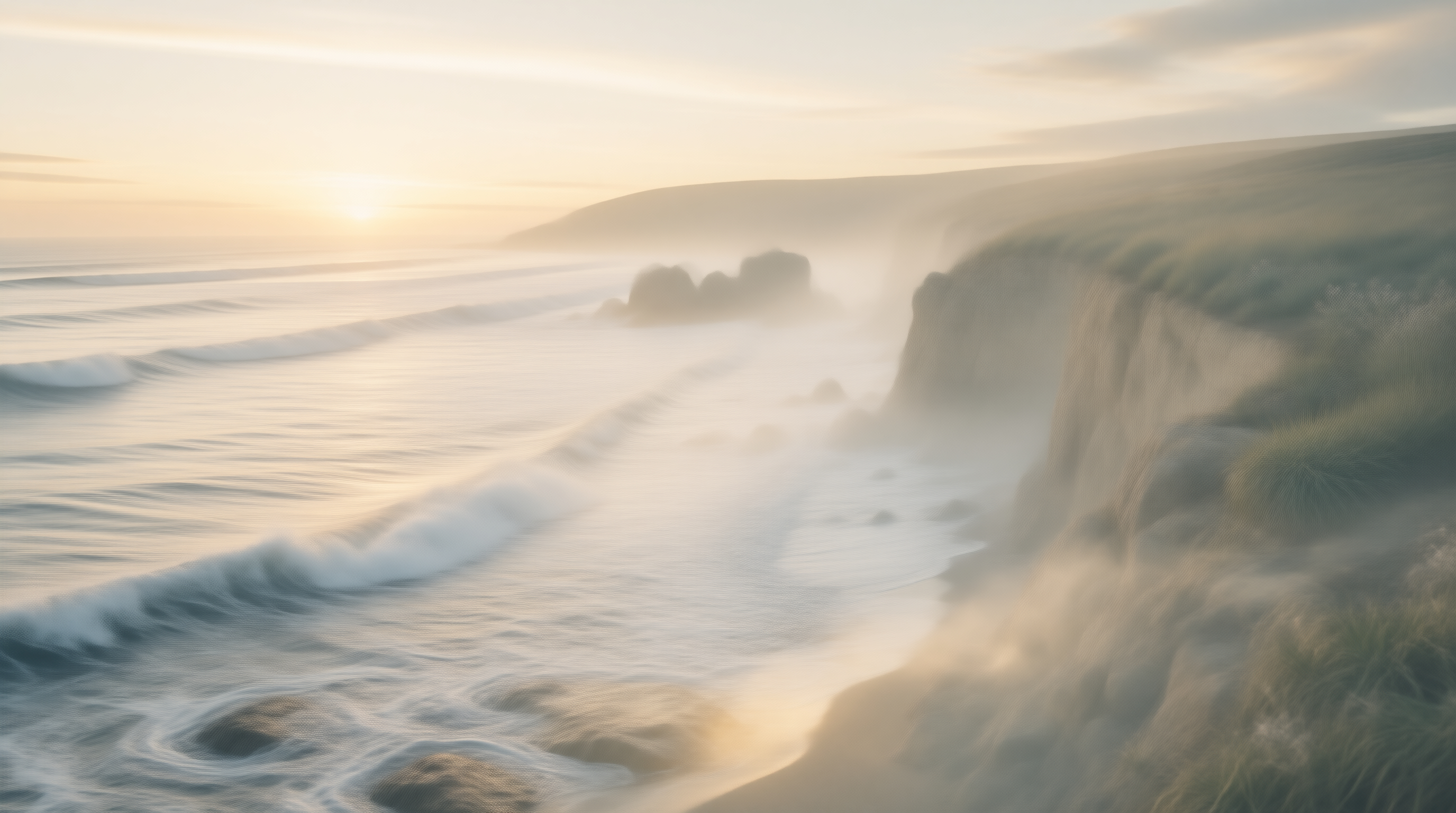 Misty Sunrise Seascape