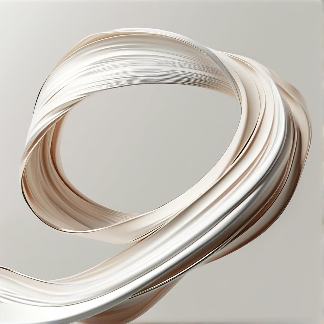 Brushed Metal Ribbon — Champagne Study