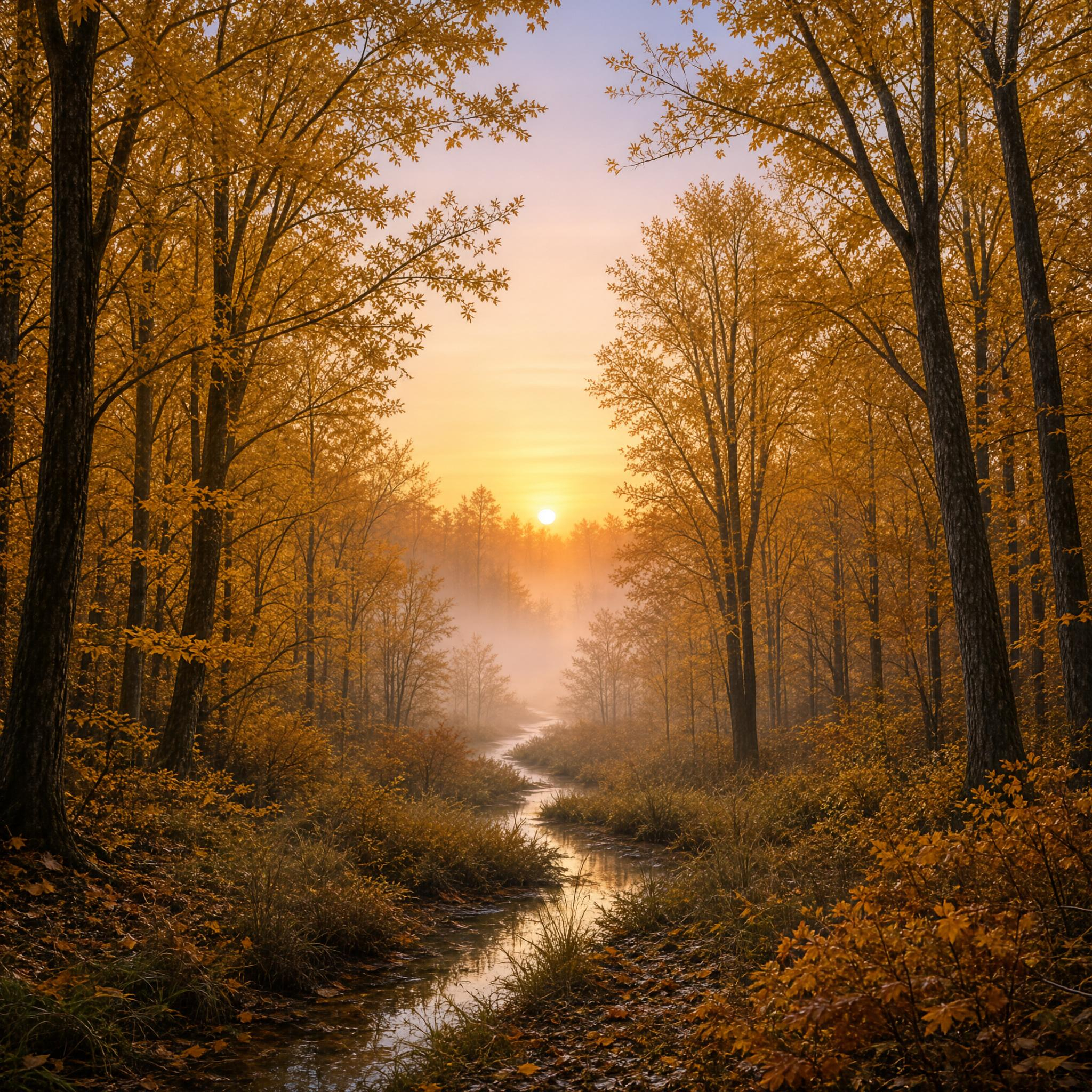 Autumn Forest Sunrise