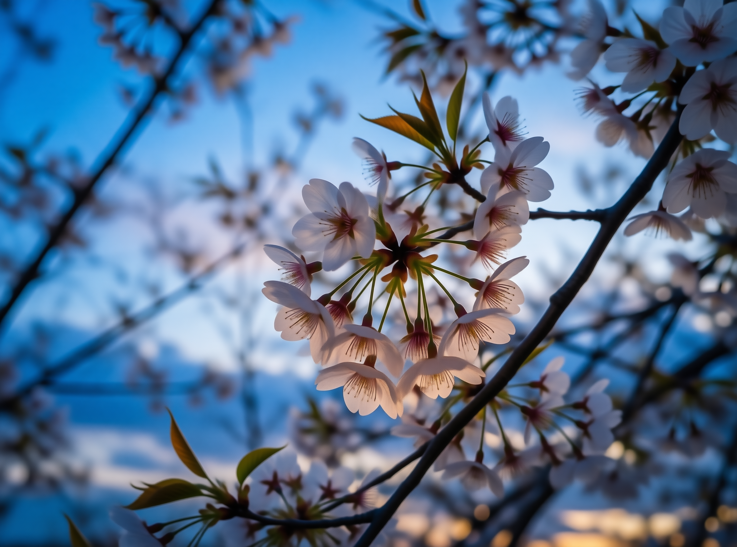 Cherry Blossoms in Blue Sky