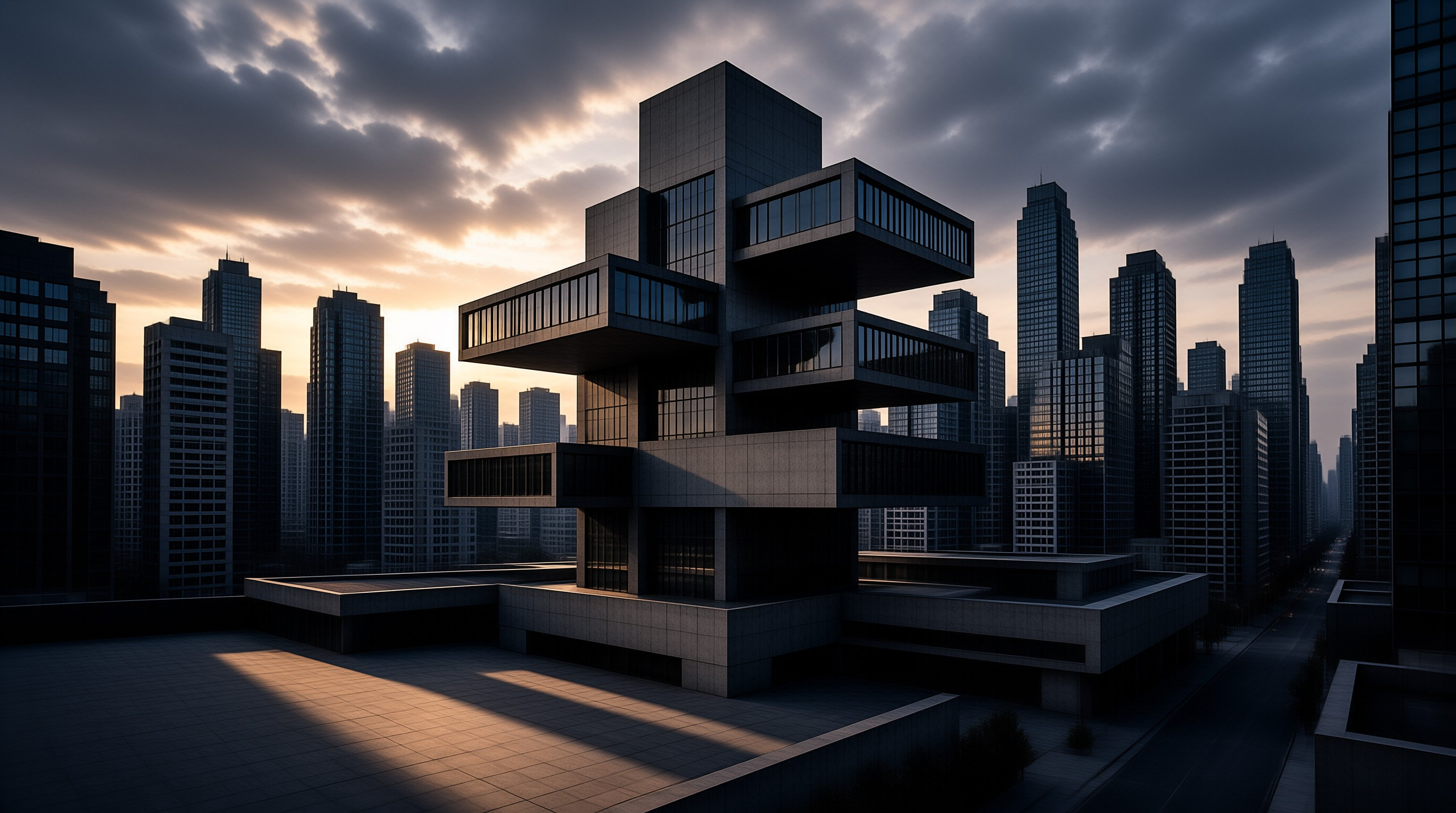 Modern Cityscape at Dusk
