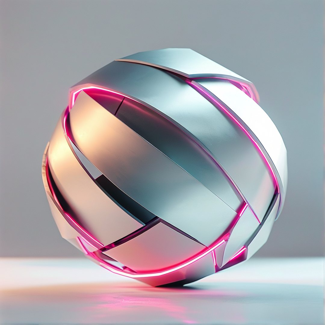Futuristic Neon Sphere