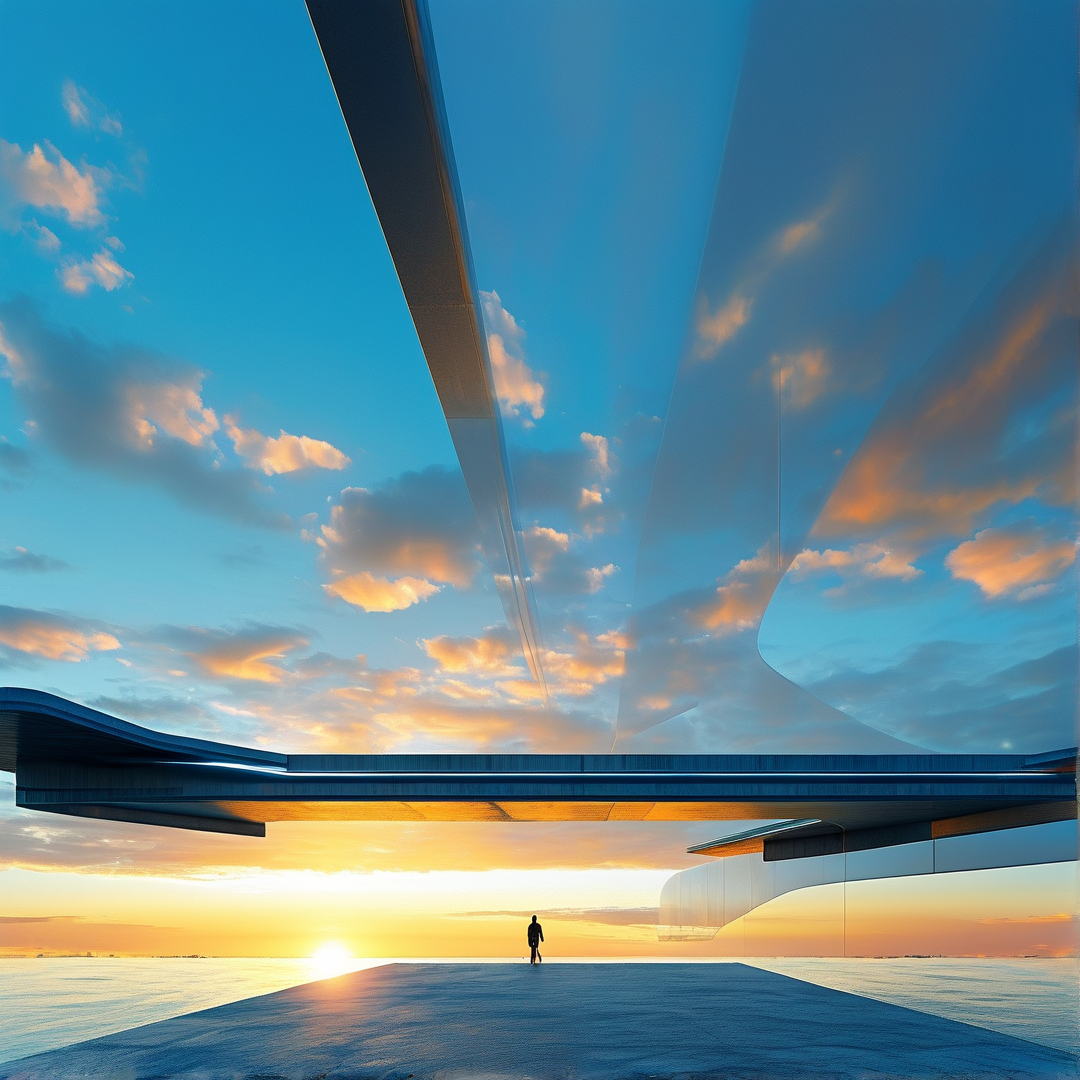 Futuristic Sunset Walk