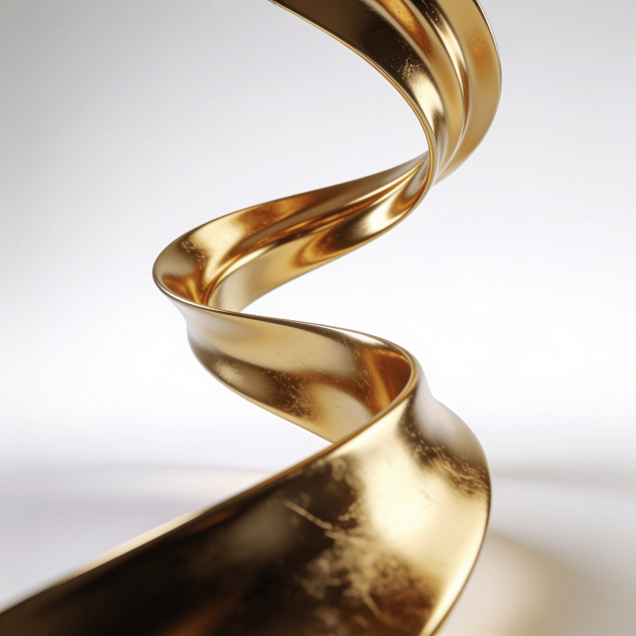 Liquid Gold Curved Ribbon