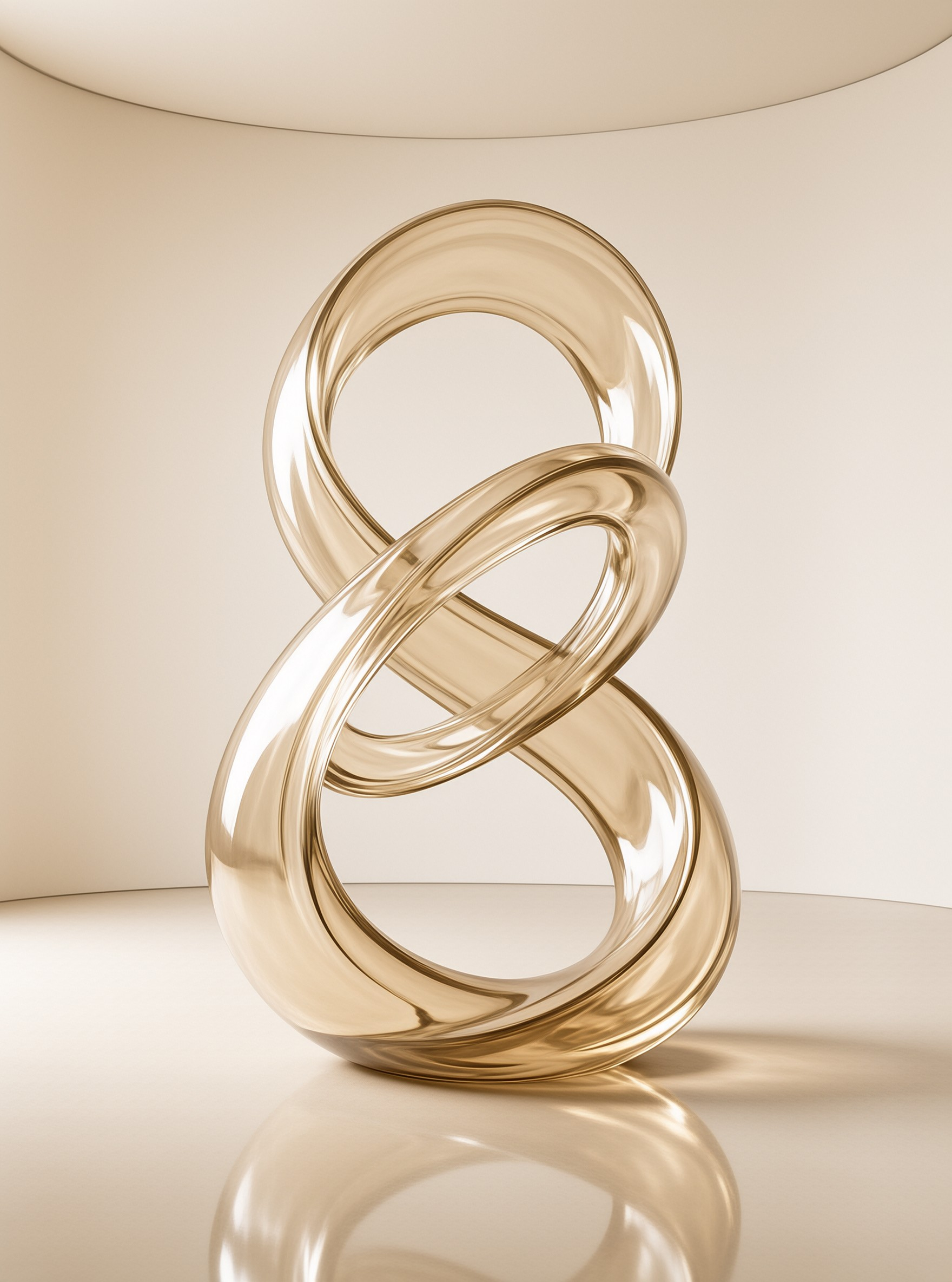 Golden Abstract Sculpture