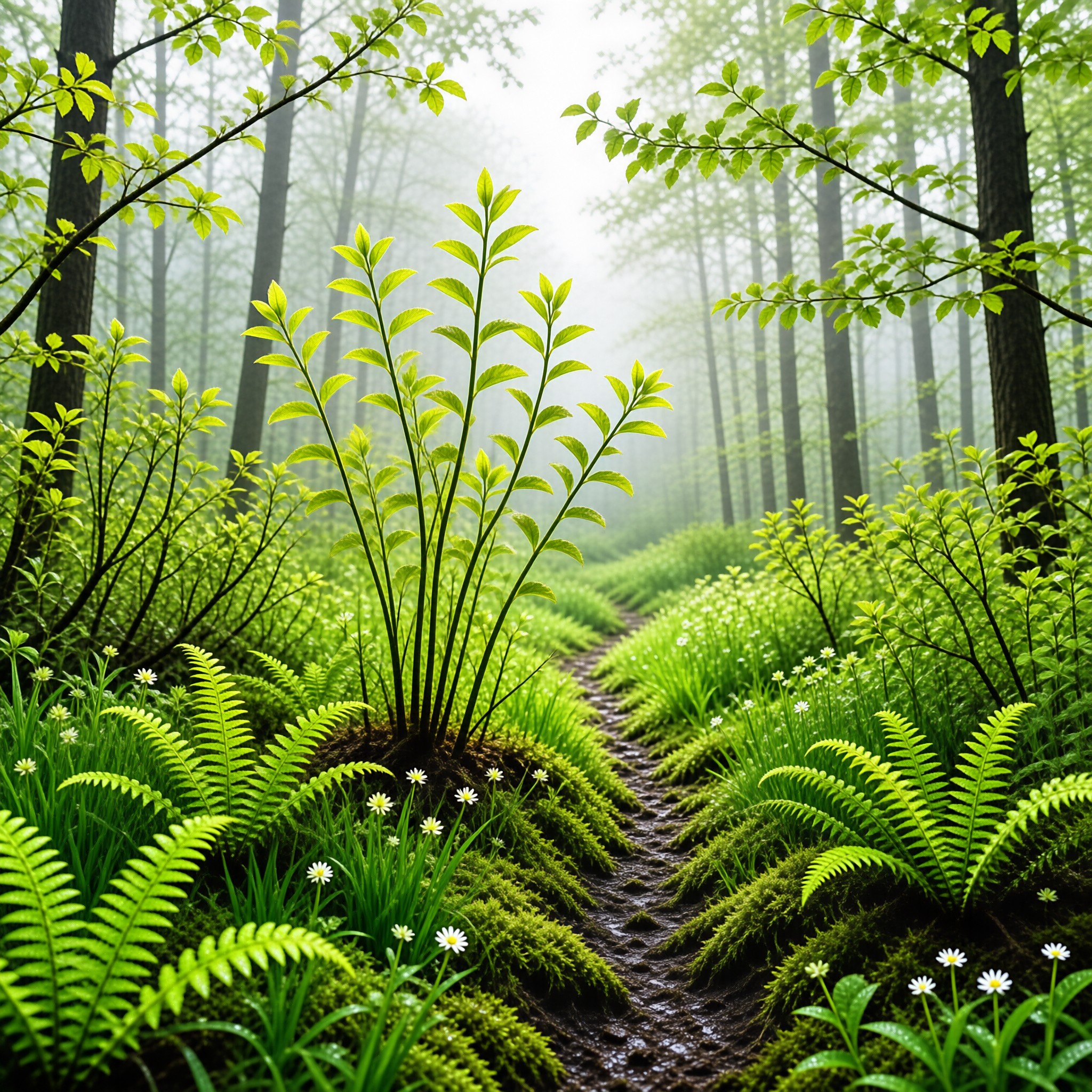 Misty Forest Path