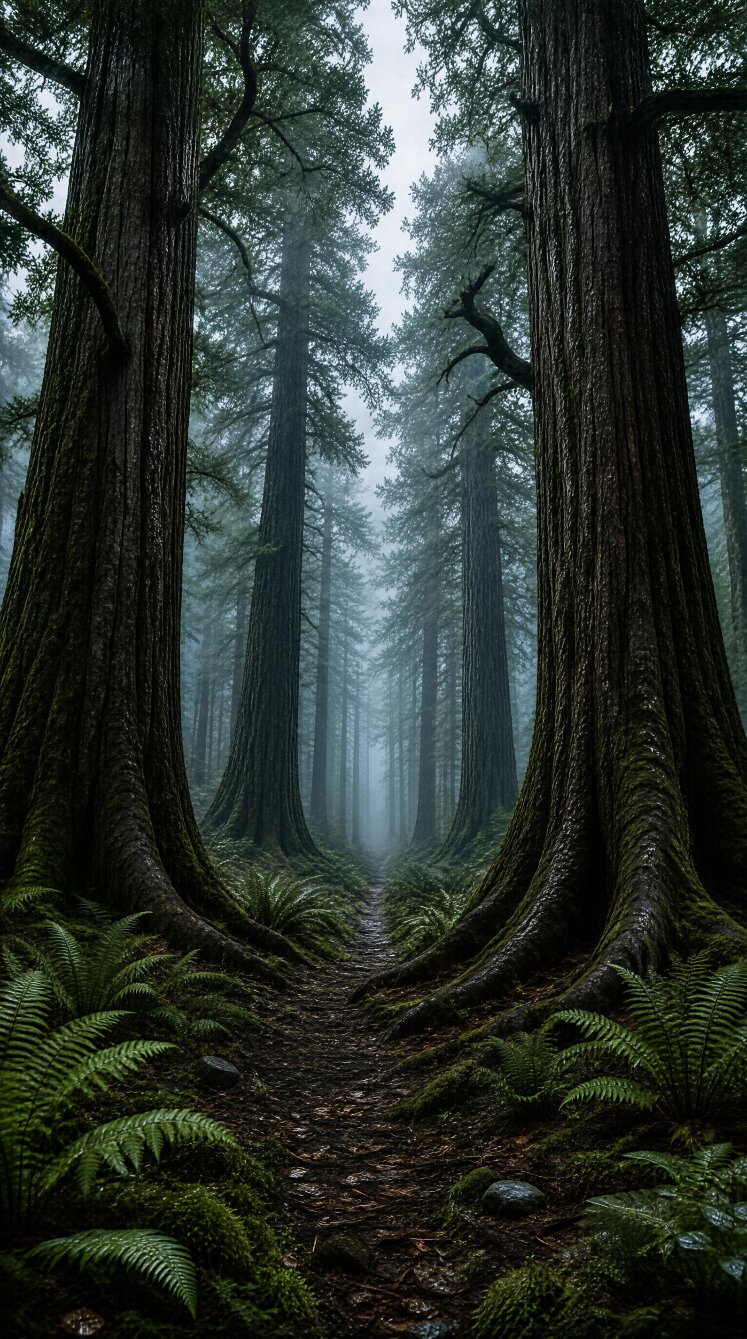 Misty Forest Path