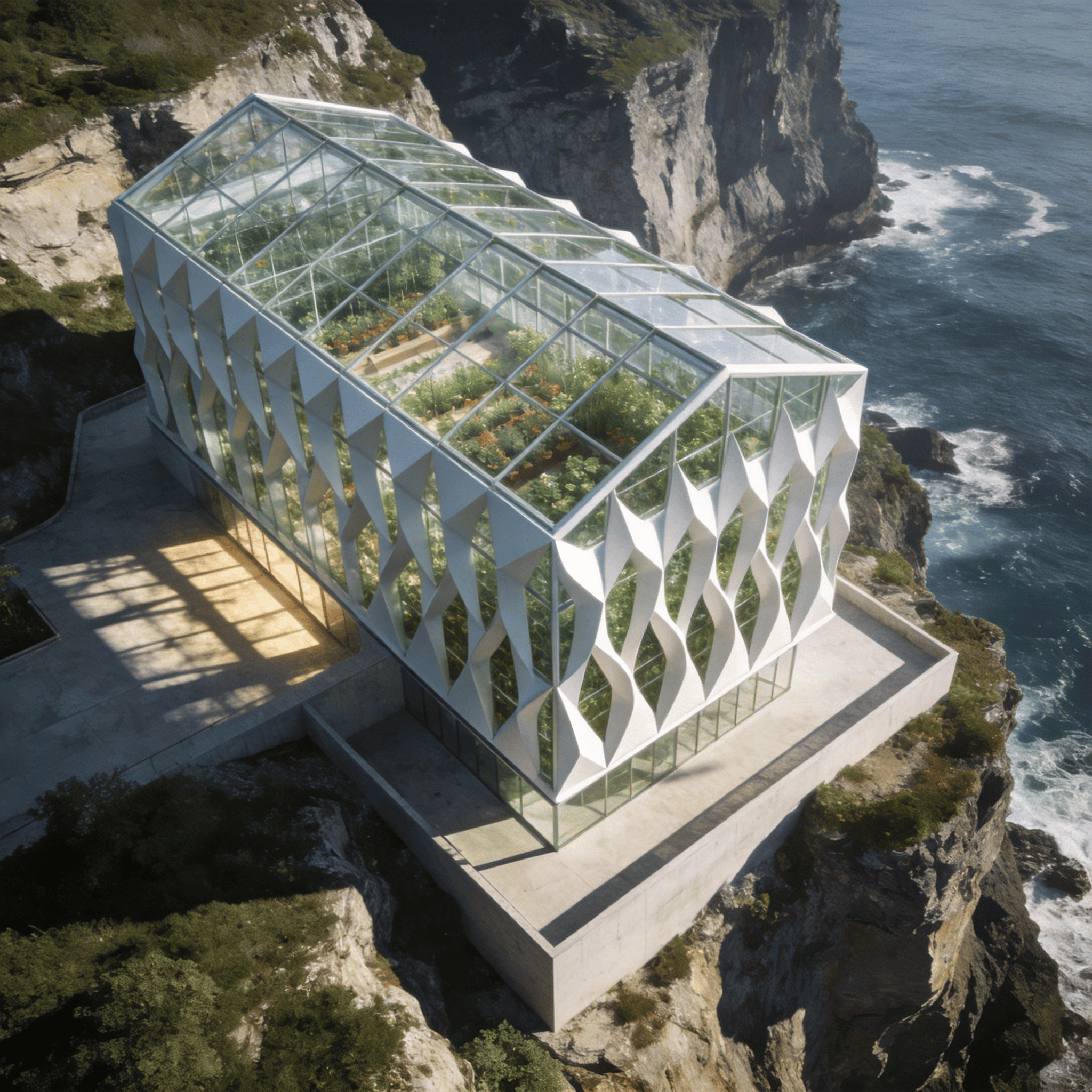 Greenhouse in Coastal Cliff