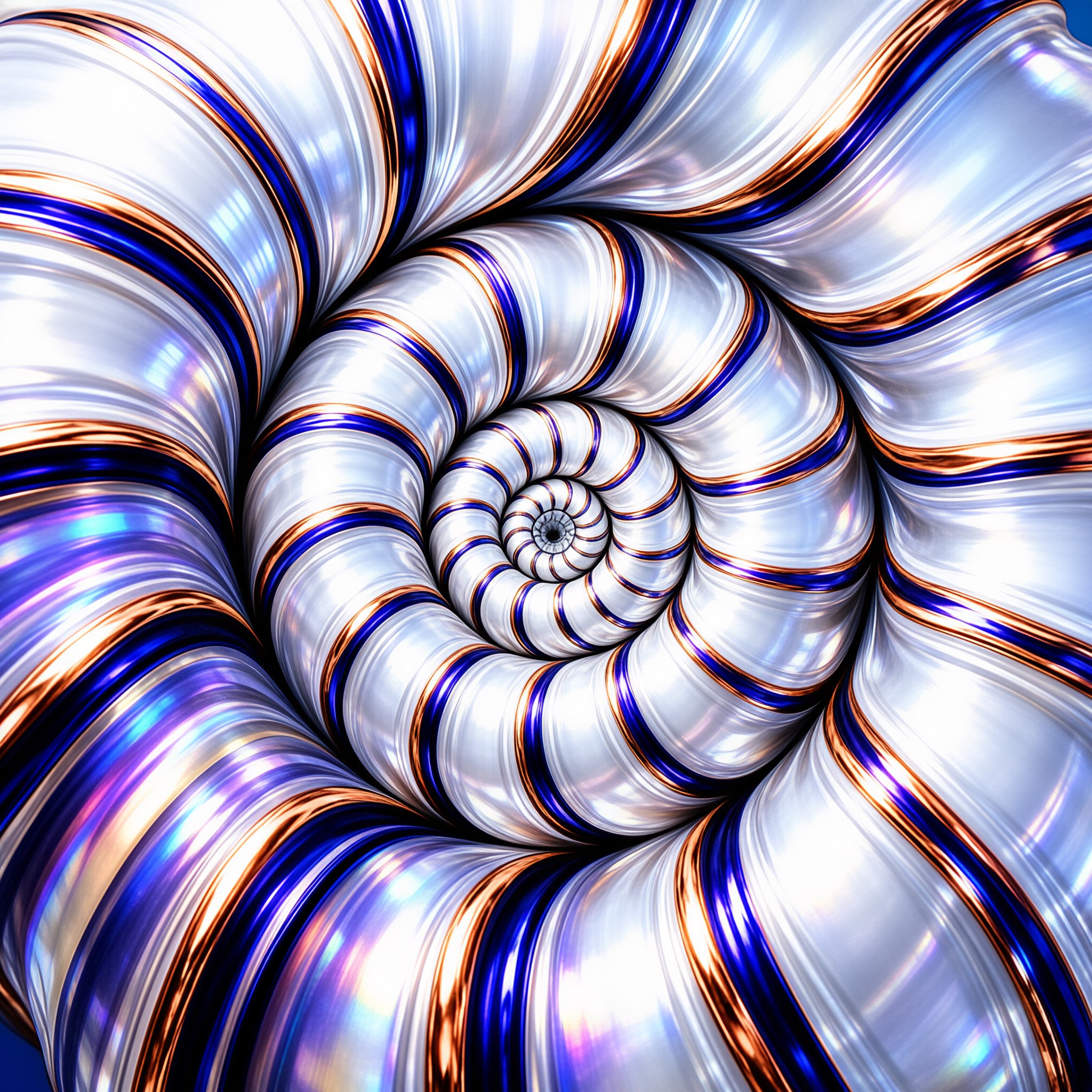 Glossy Metallic Spiral