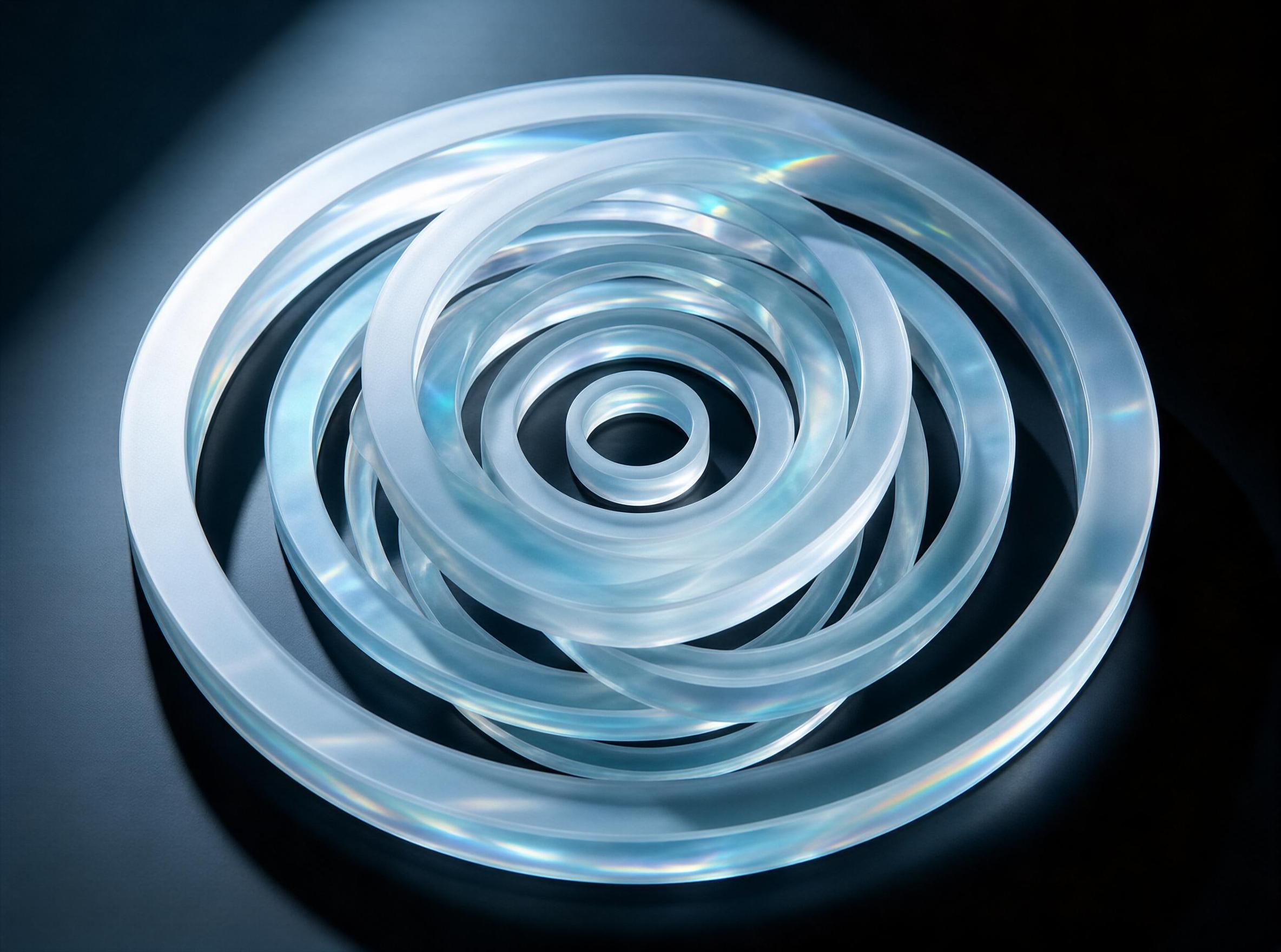Transparent Spiral Rings