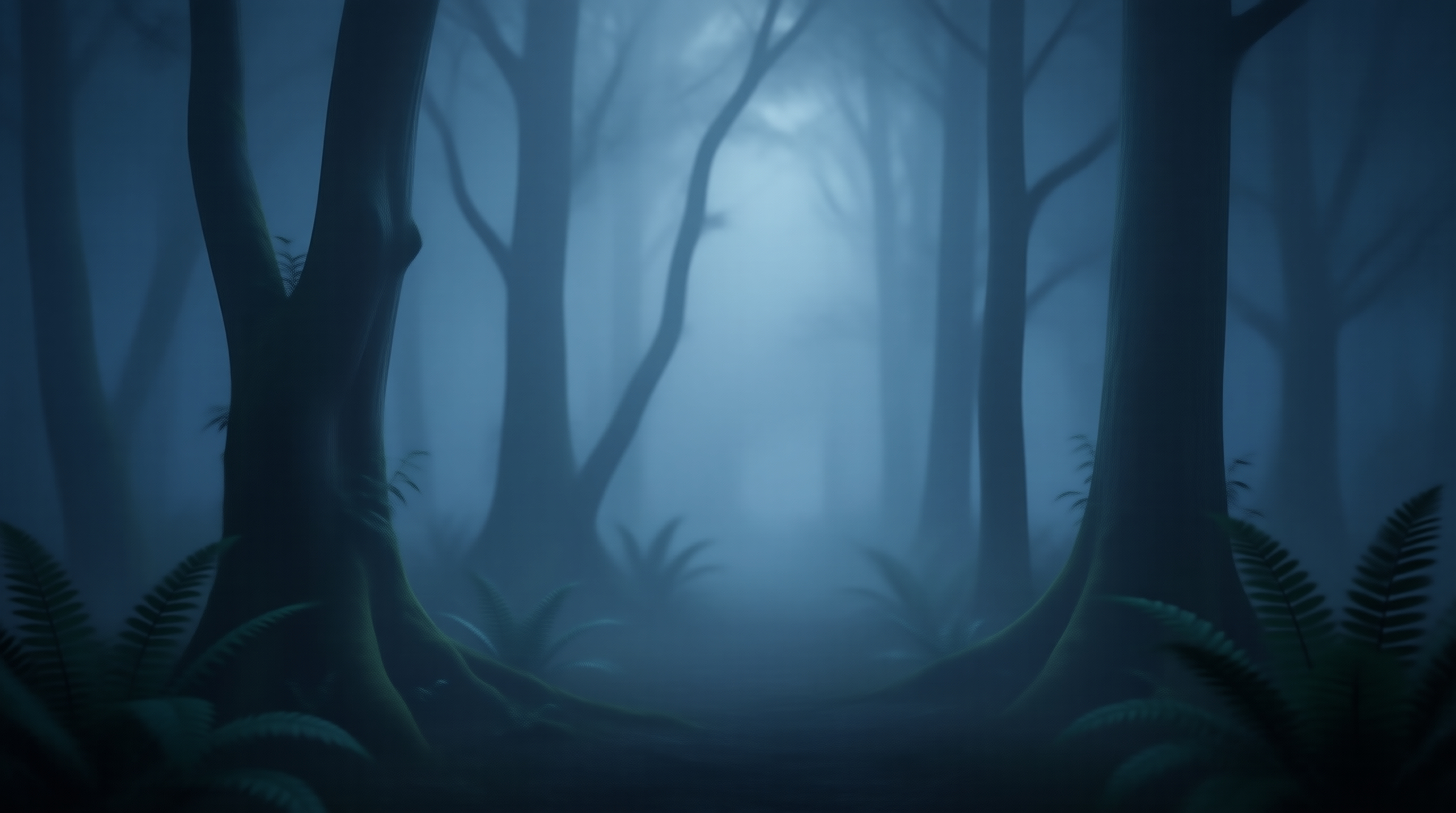 Eerie Misty Forest