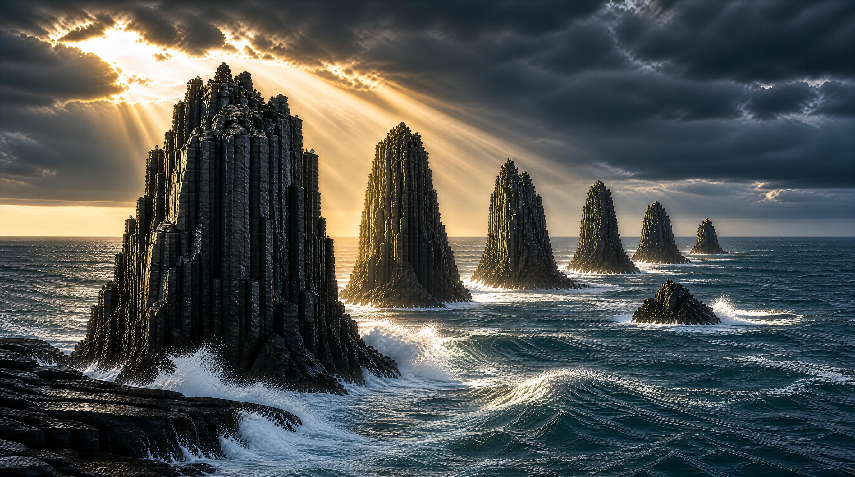Sea Stacks at Sunset