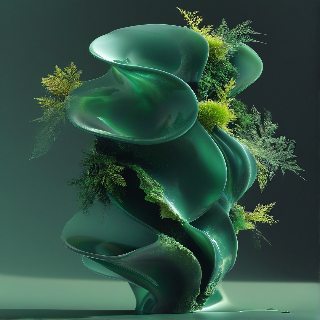 Emerald Spiral Sculpture