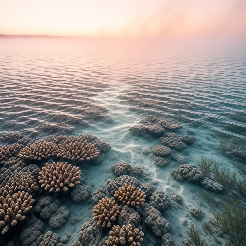 Tropical Coral Reef at Sunset