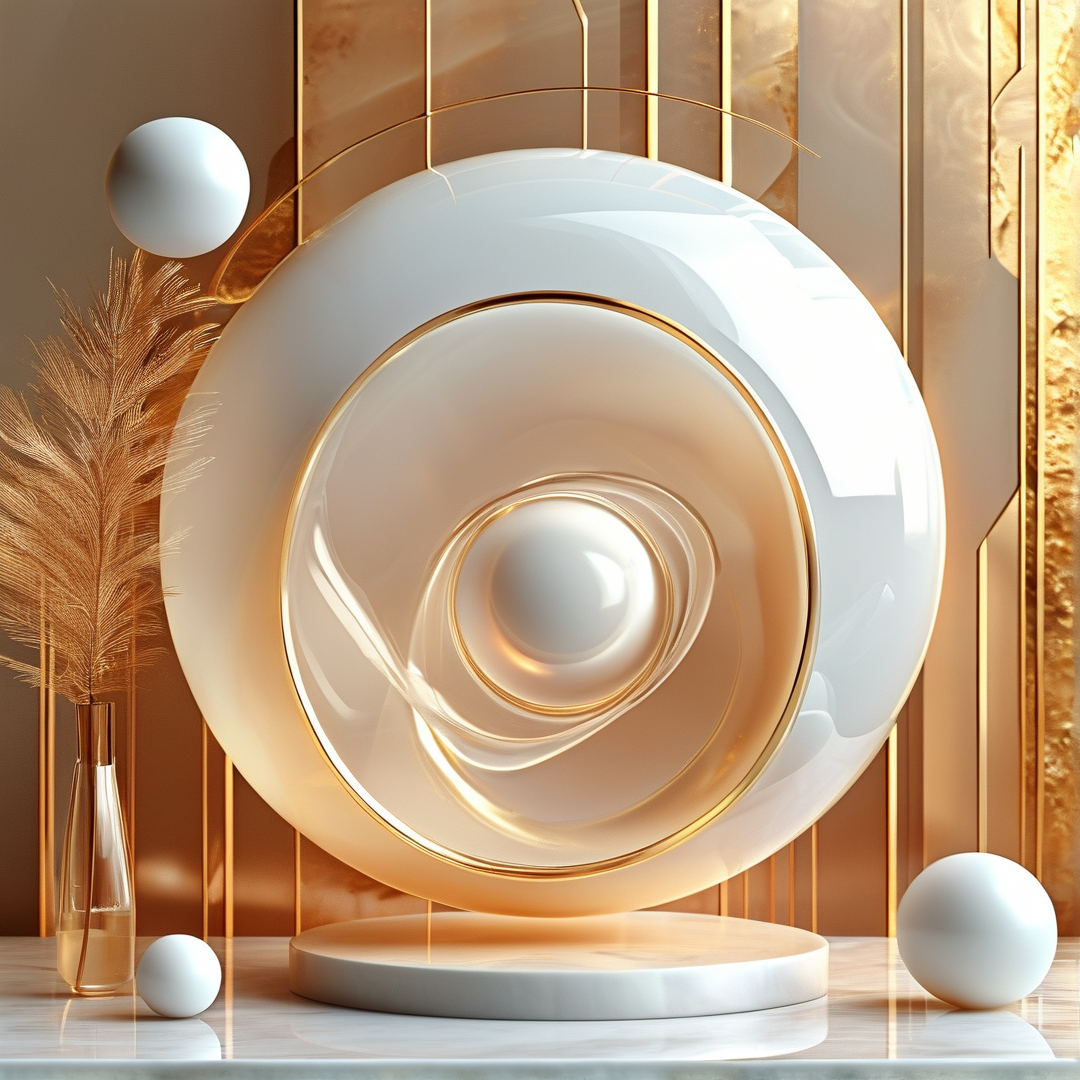 Modern Golden Sculpture