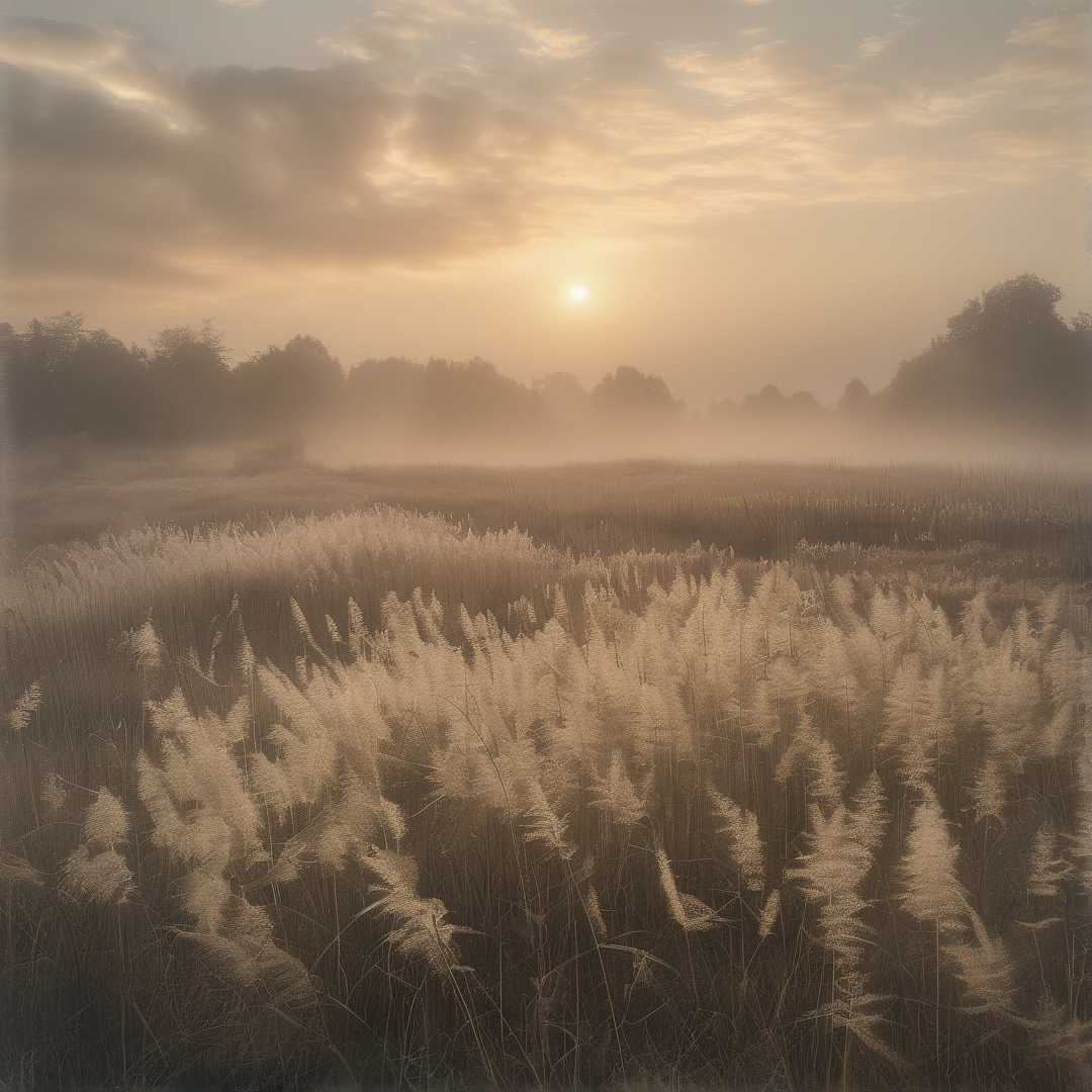 Misty Sunrise Field