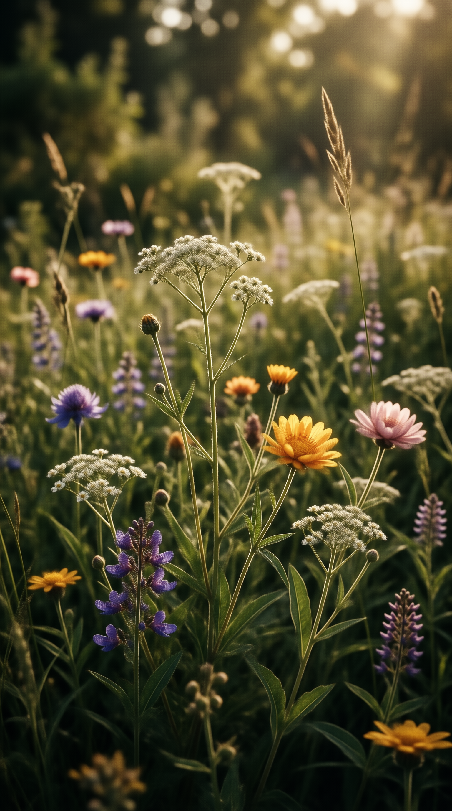 Sunlit Wildflower Meadow