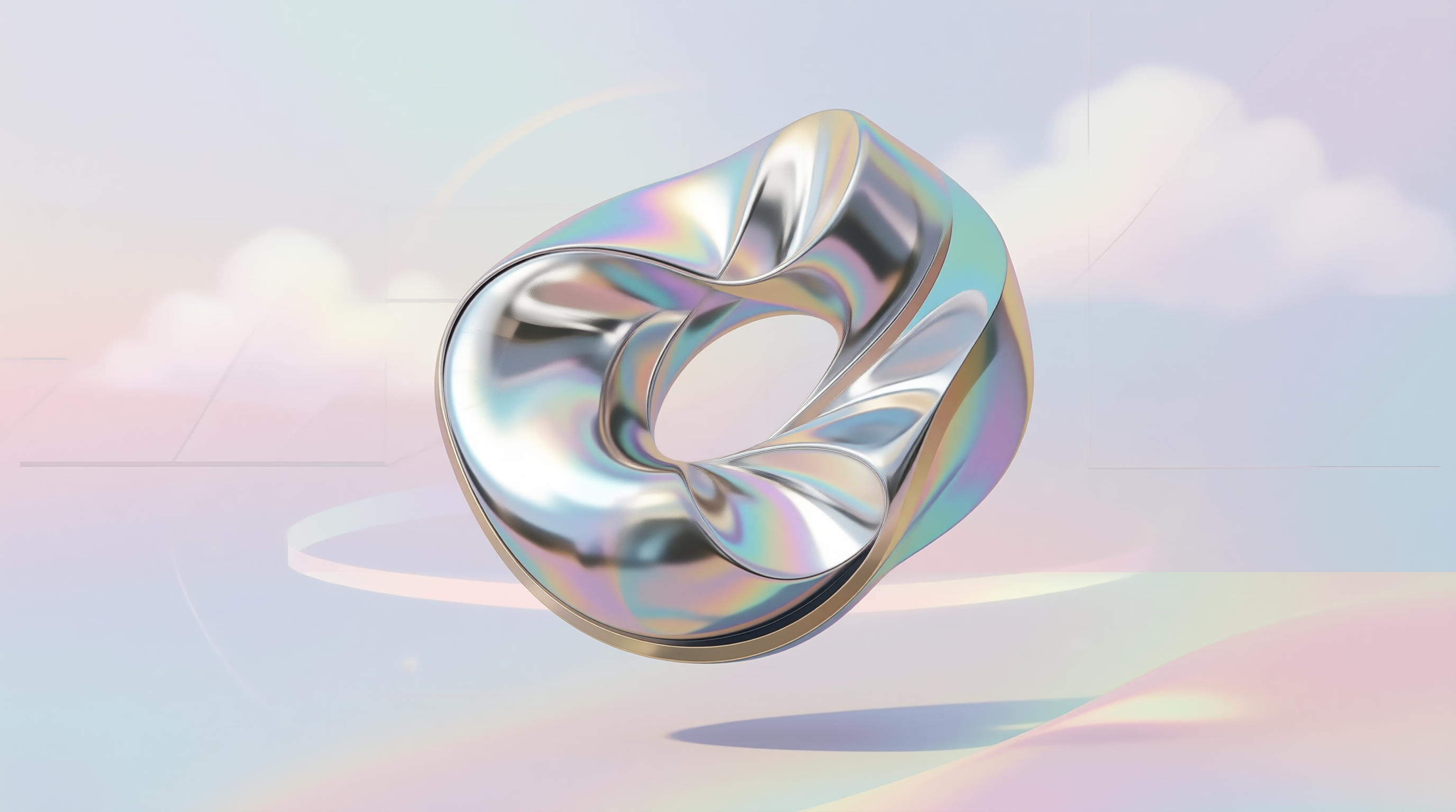 Iridescent Abstract 3D Knot