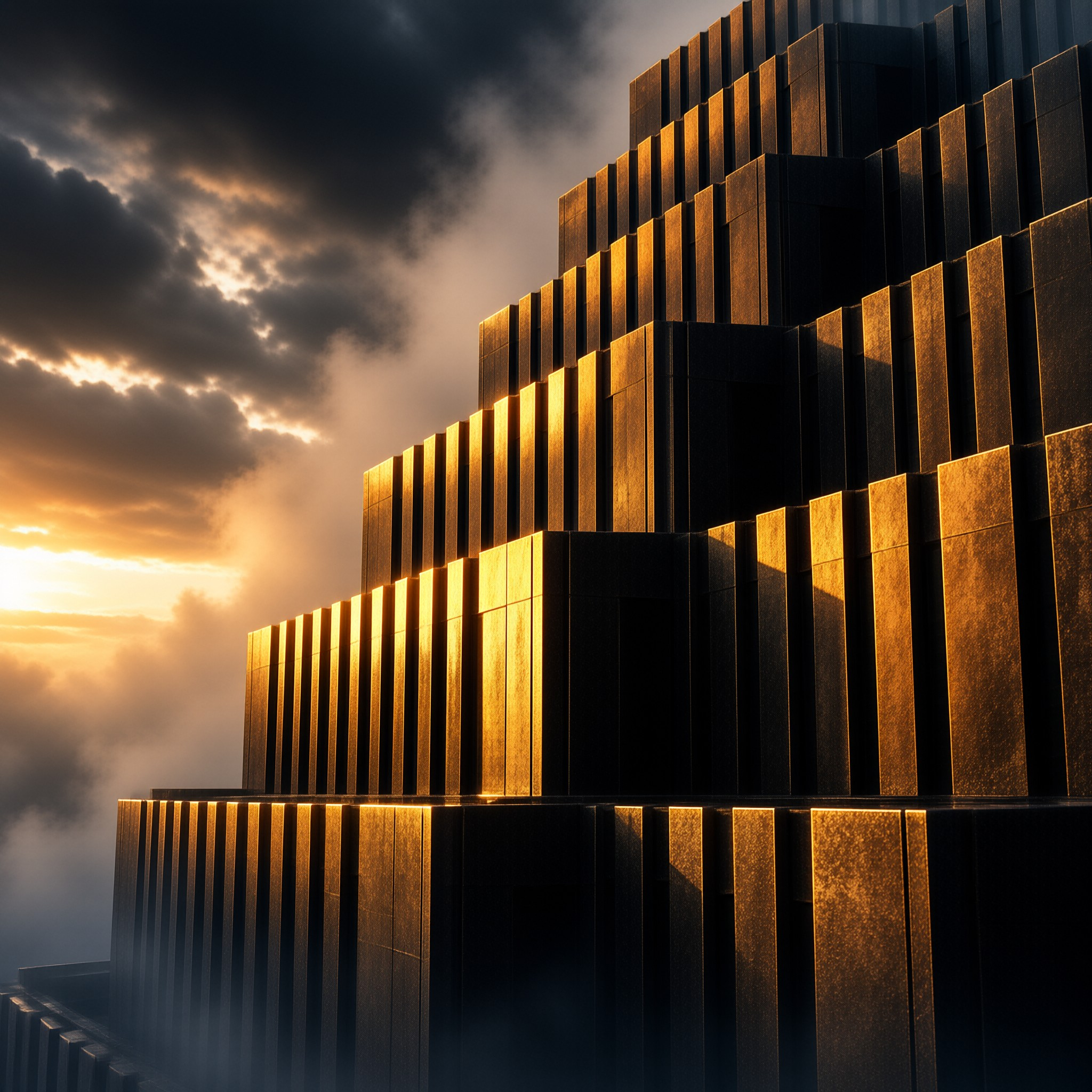 Modern Architecture at Sunset