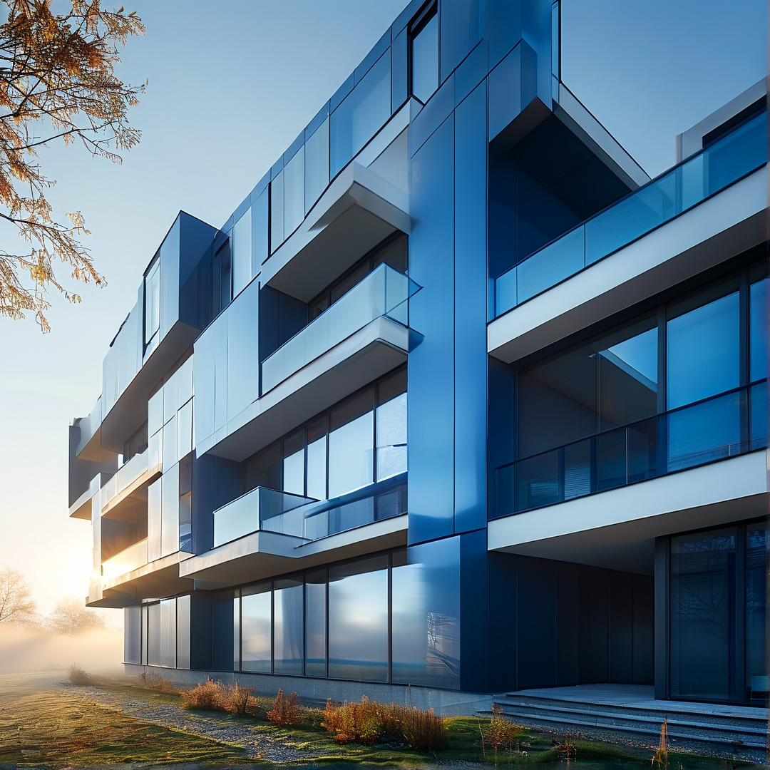Modern Blue Glass Building