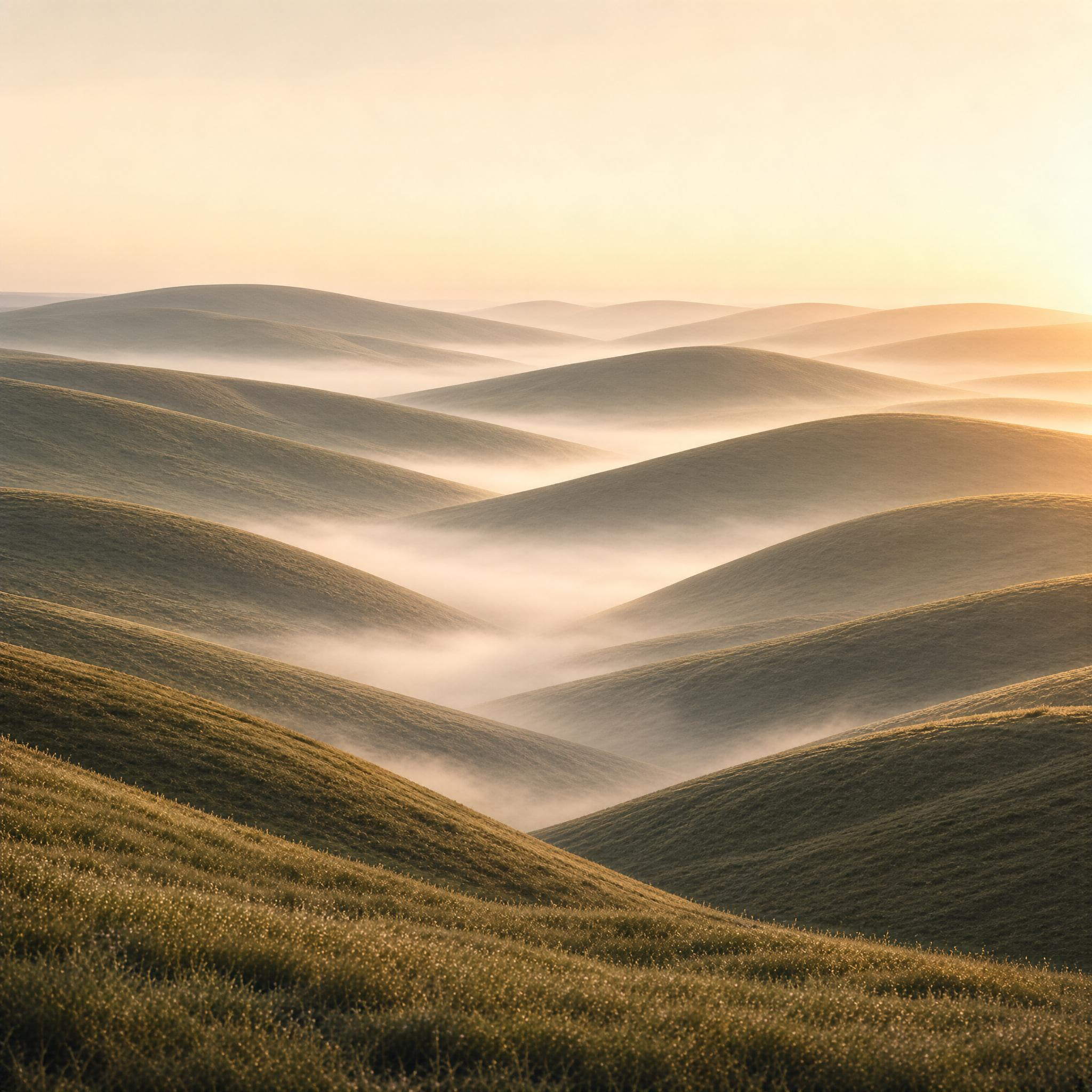Misty Hills at Sunrise