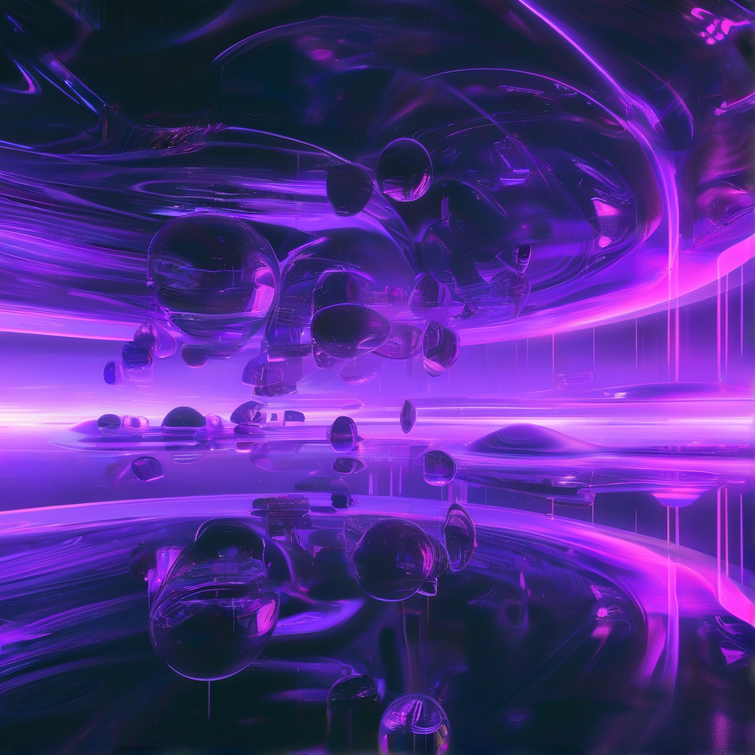 Purple Abstract Bubbles