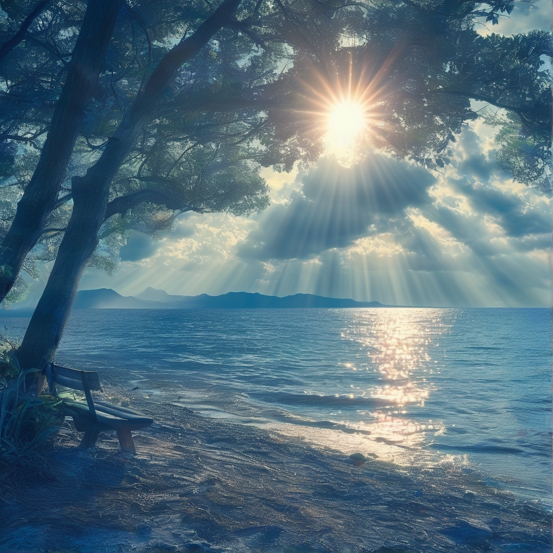 Sunlit Coastal Serenity