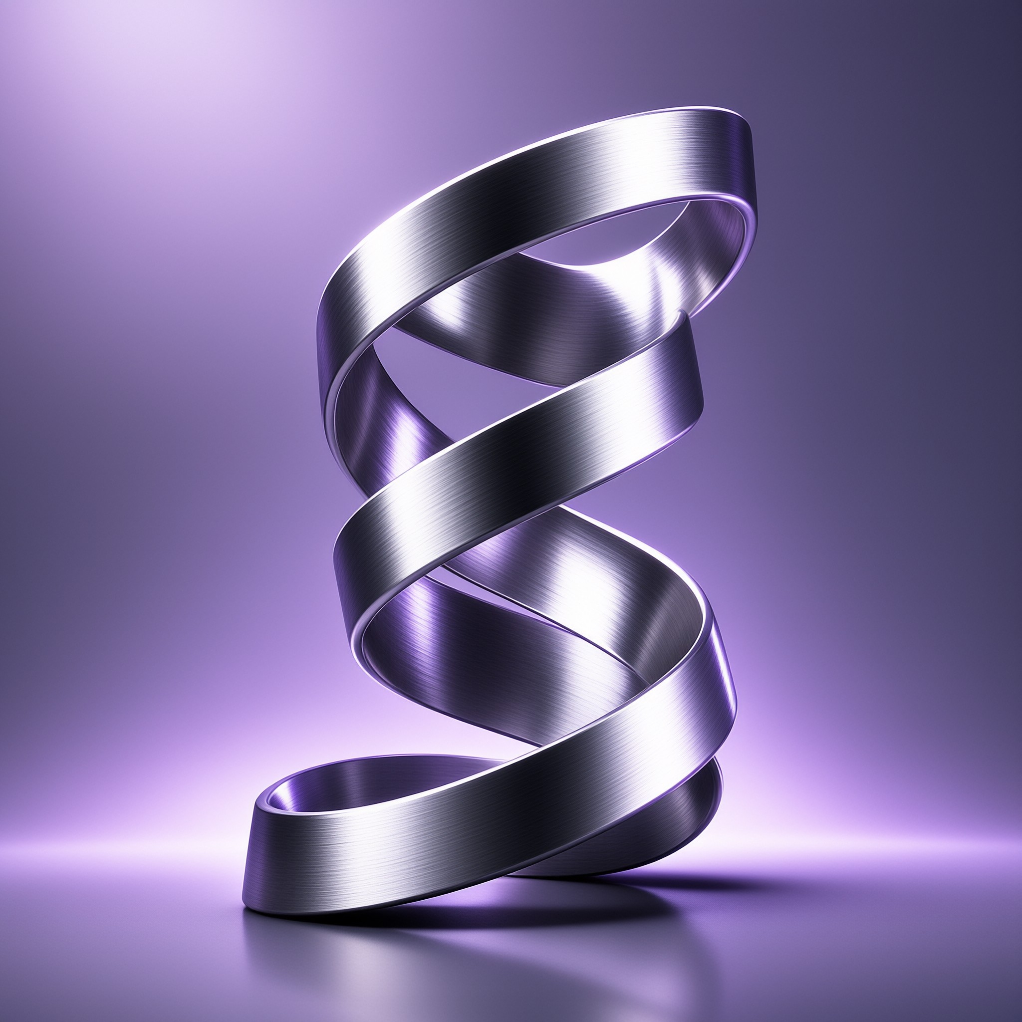 Metallic Spiral Ribbon
