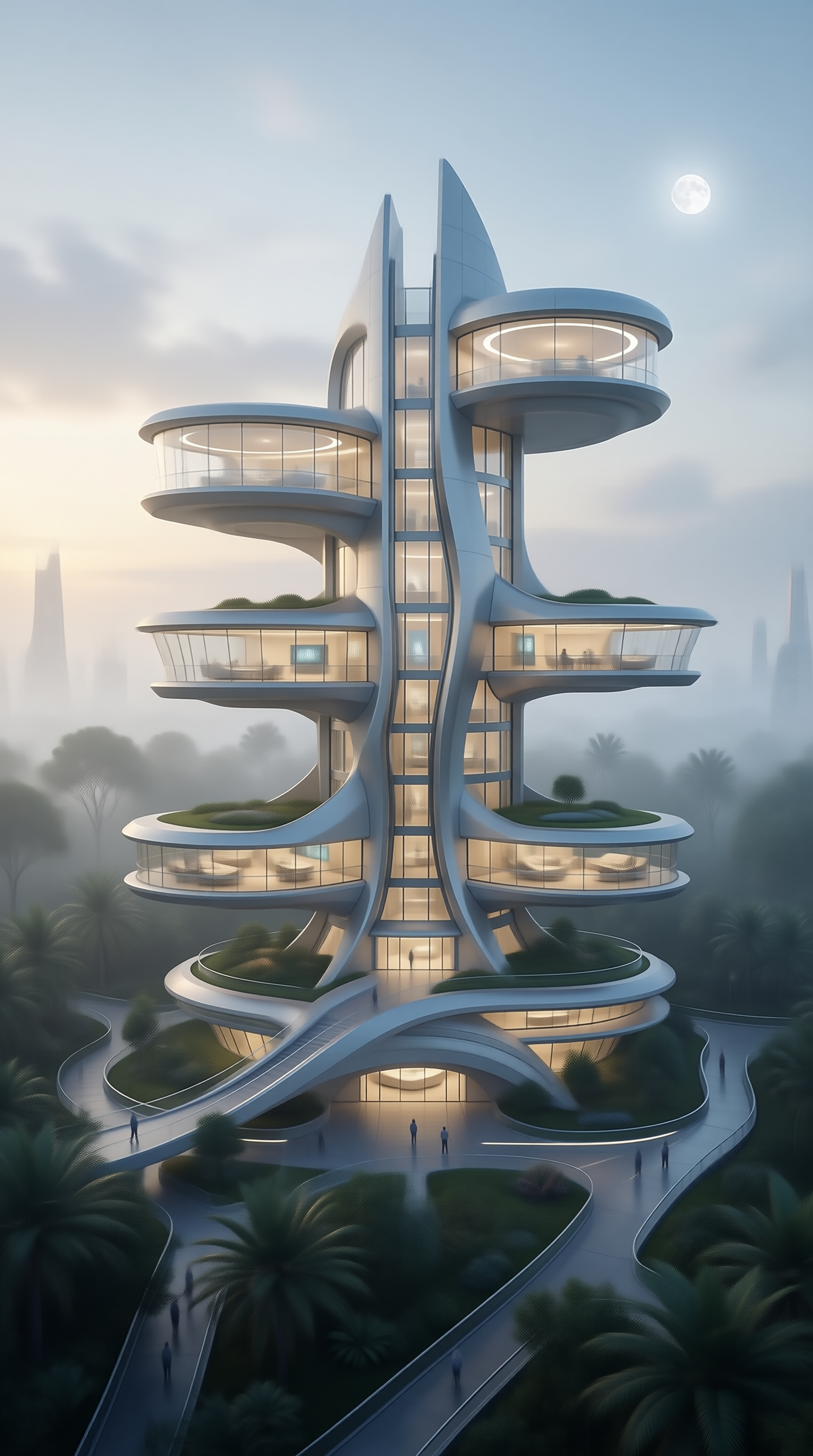 Futuristic Curved Residence