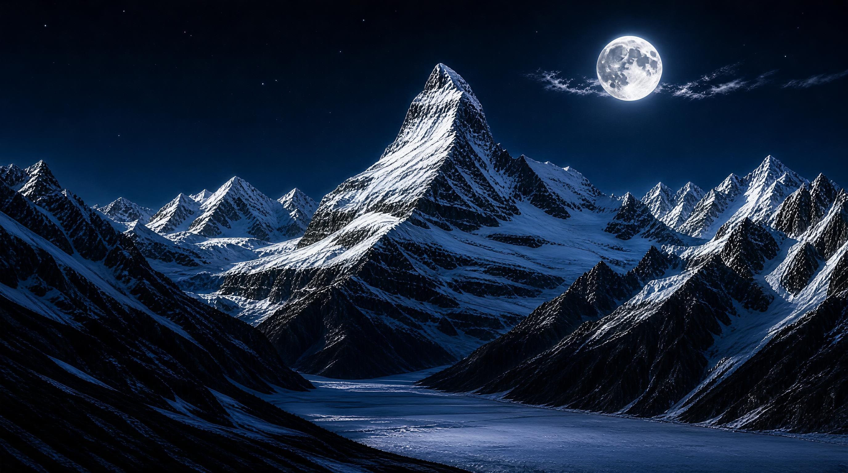 Night Mountain Landscape