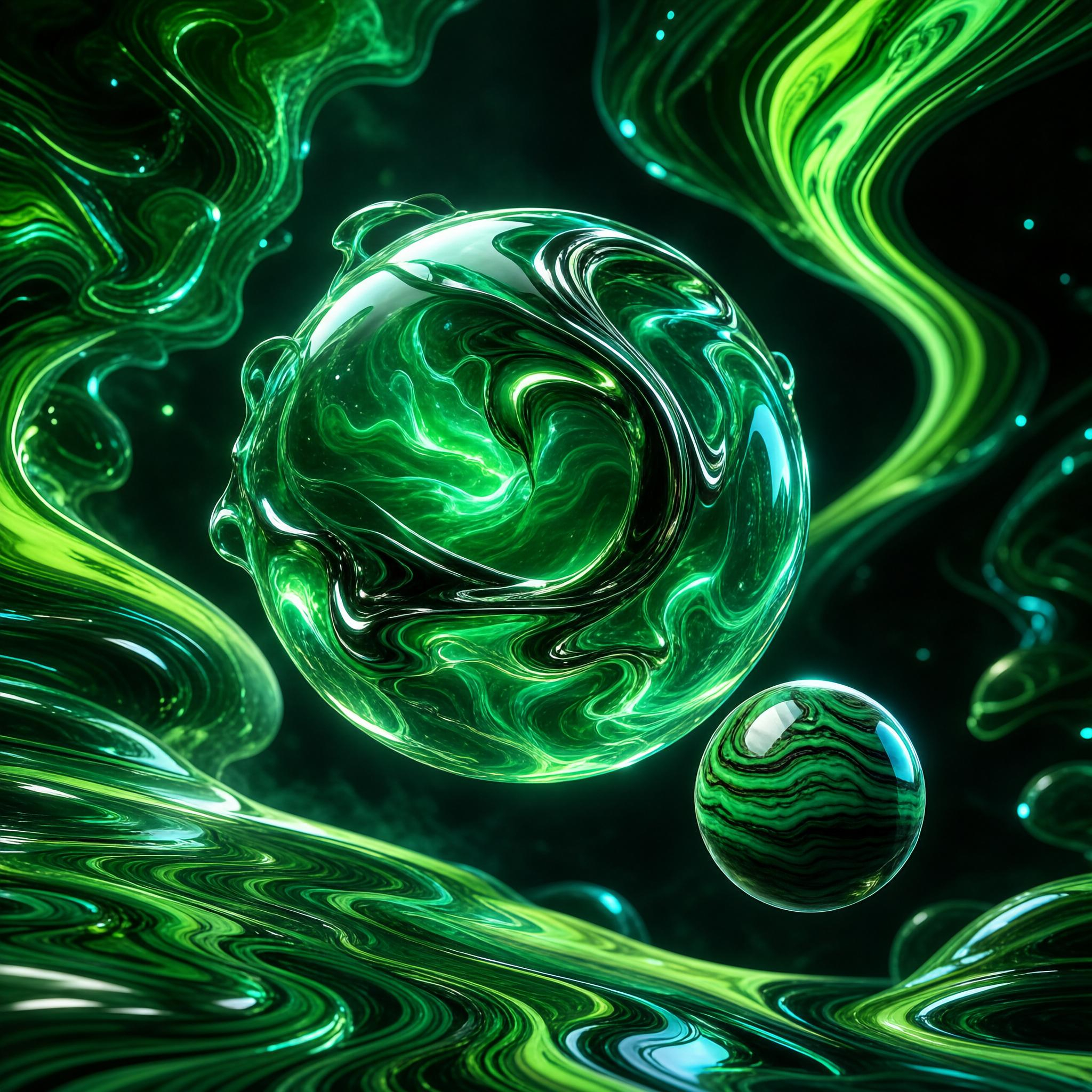 Green Liquid Spheres