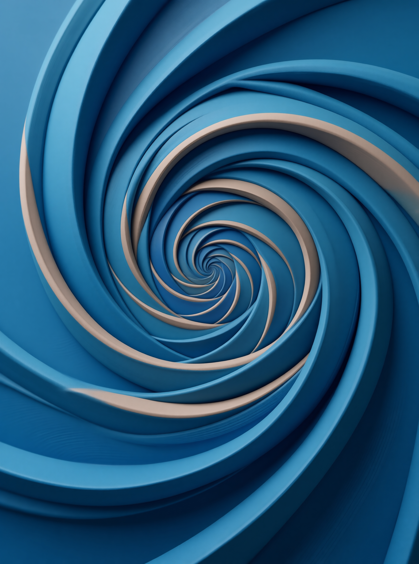 Abstract 3D Blue Spiral