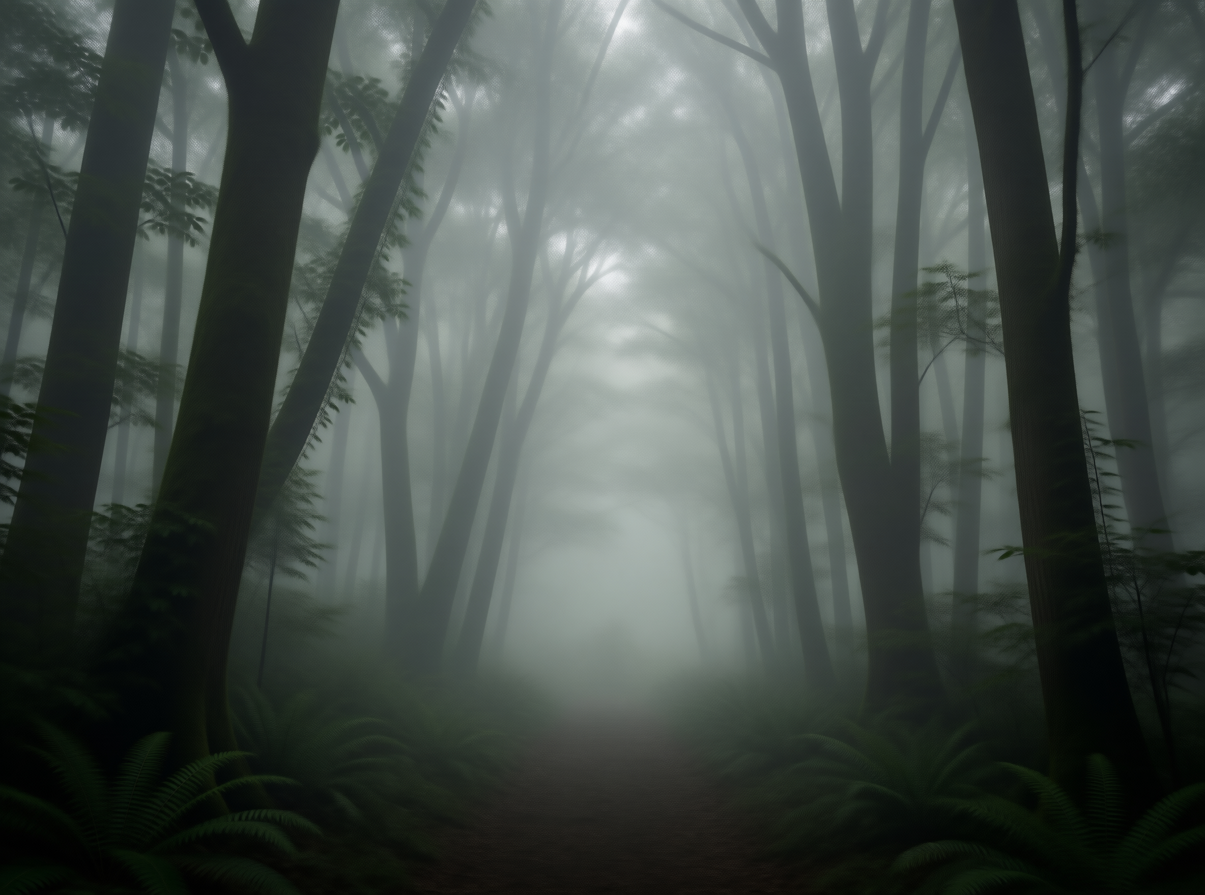 Misty Enchanted Forest Path