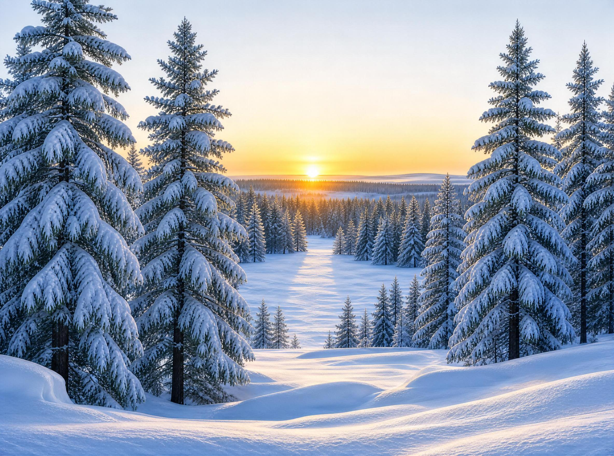 Winter Forest Sunrise