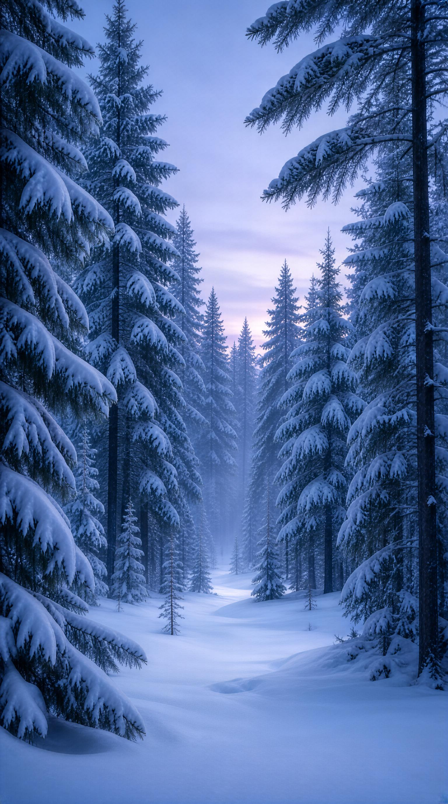 Snowy Forest Scene