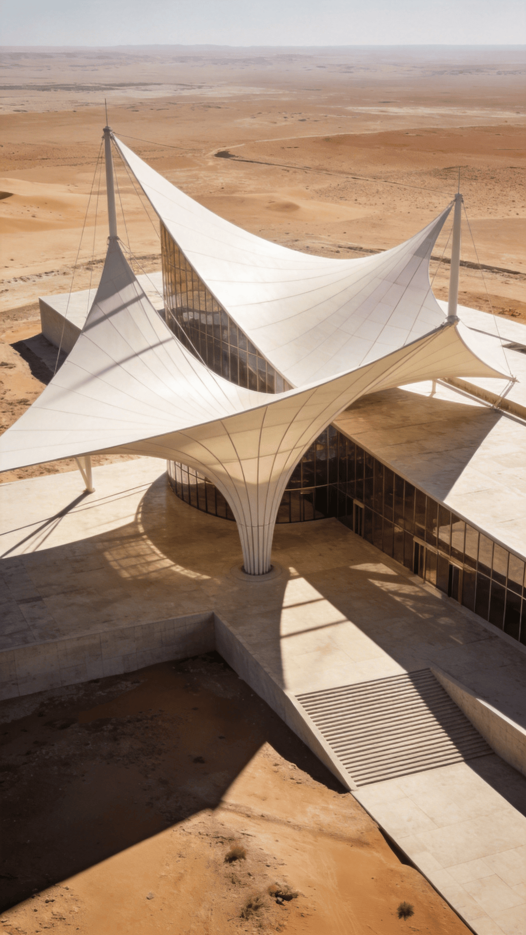 Cultural Center with Tensile Structure — Desert Plain