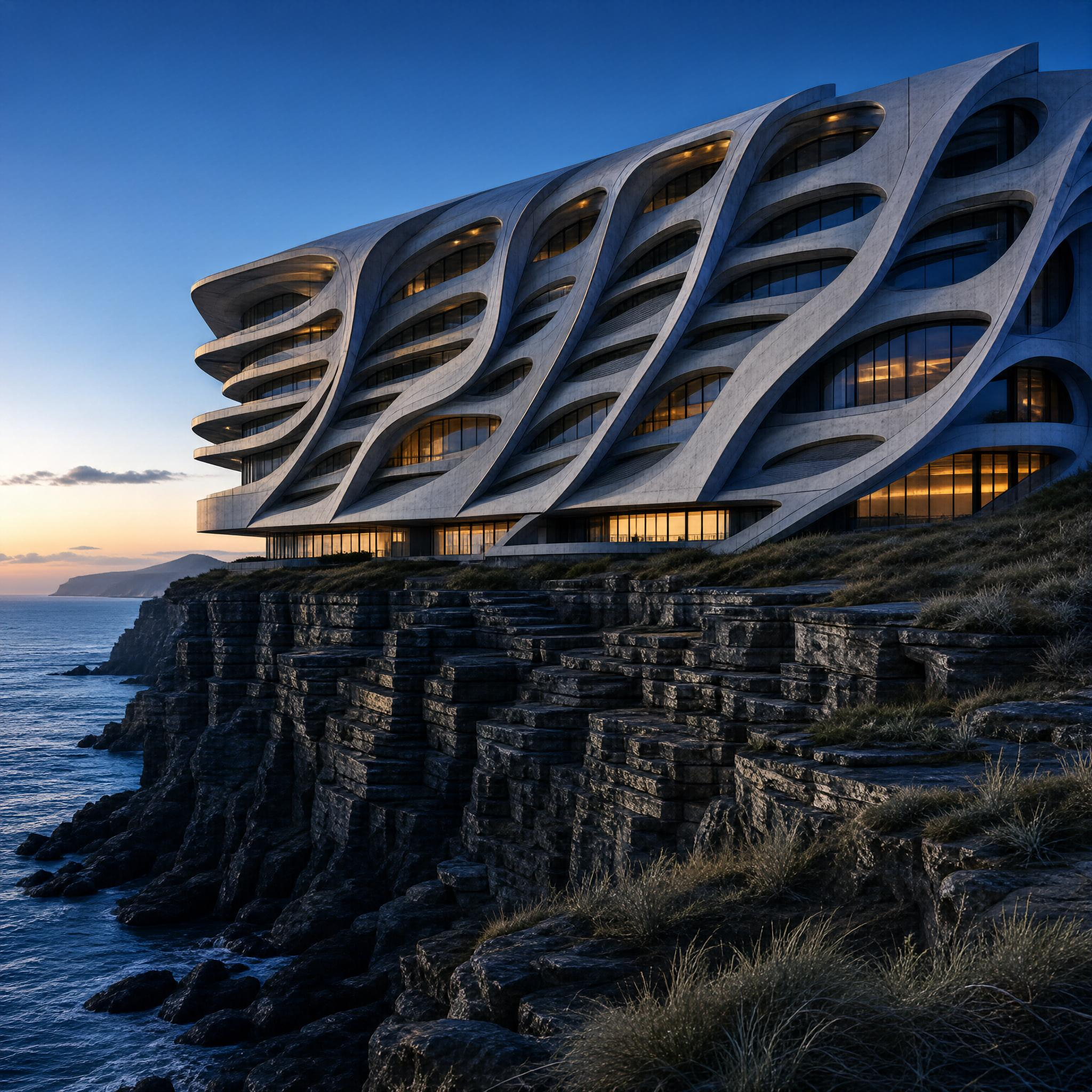 Futuristic Coastal Building