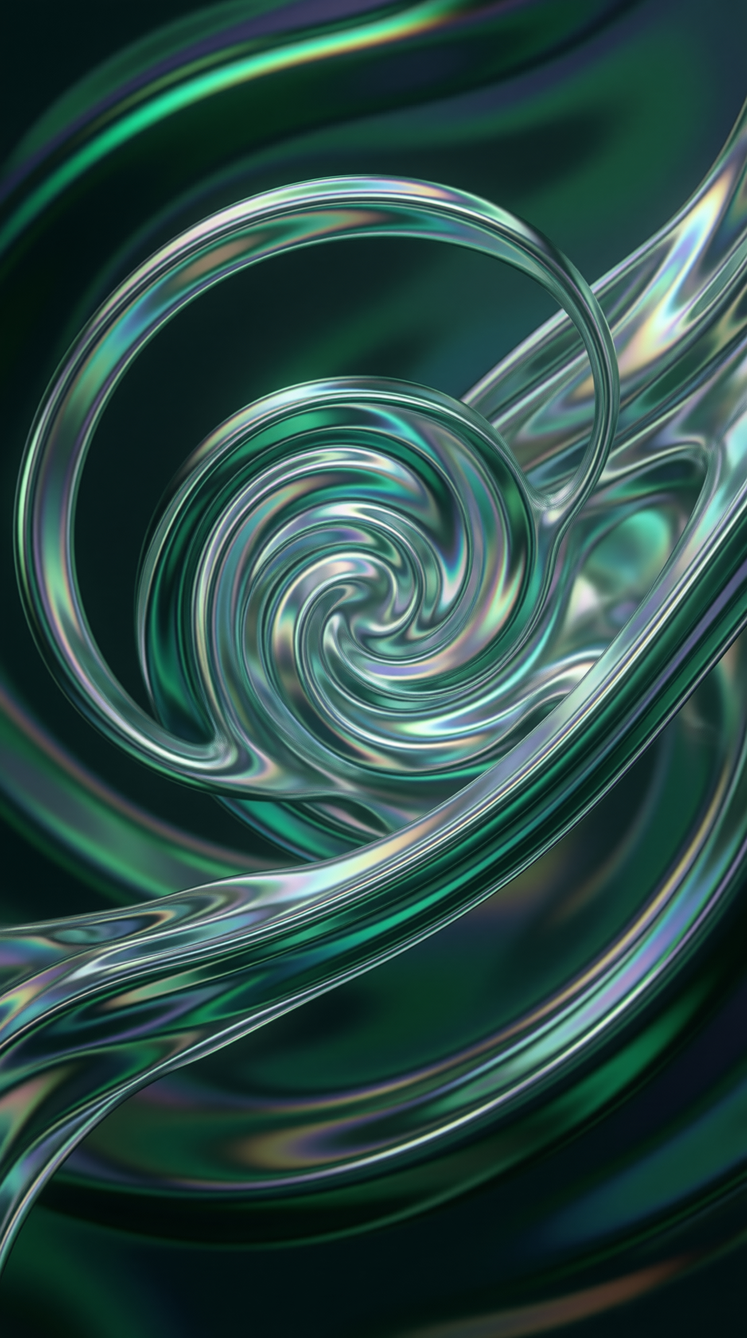 Abstract Iridescent Swirl