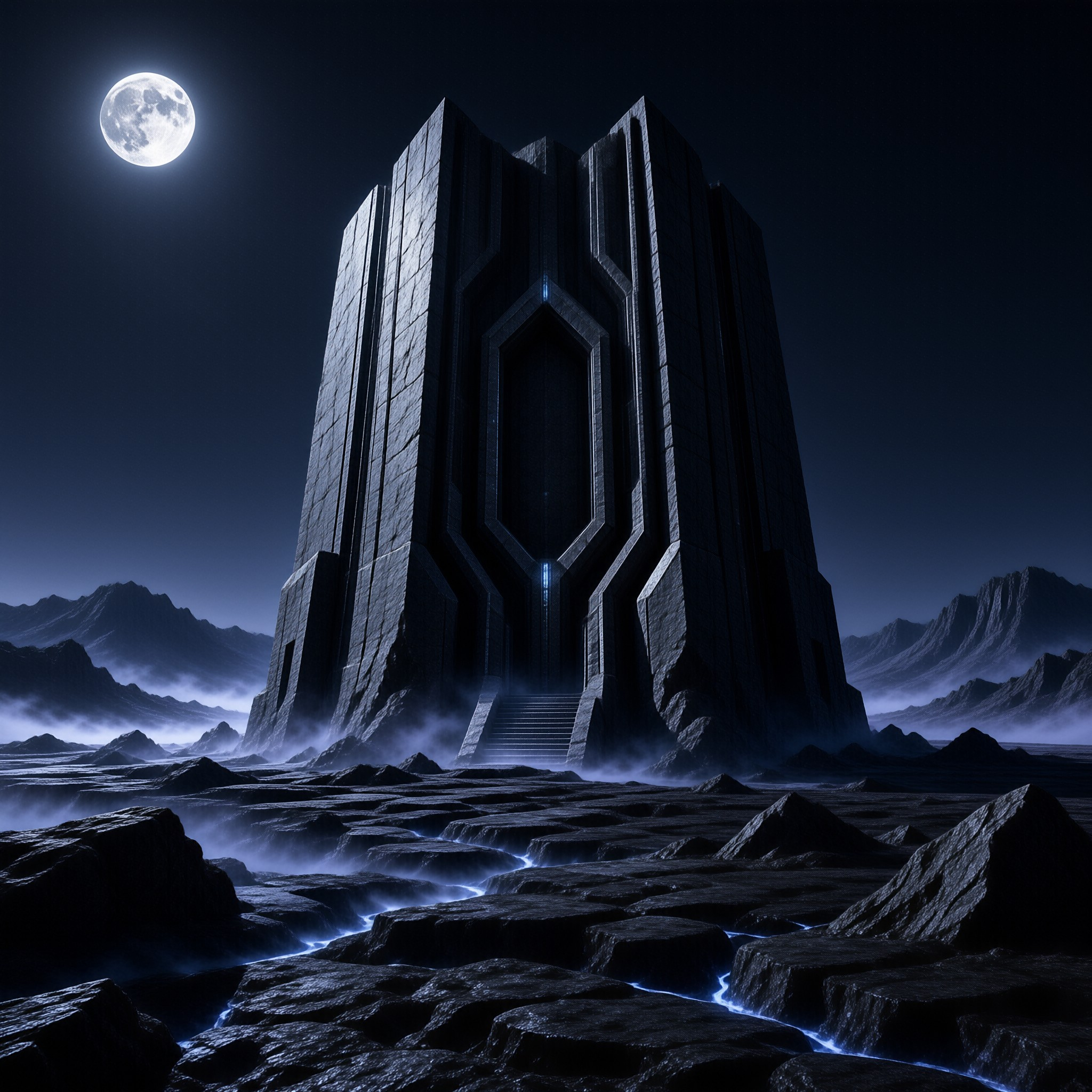Moonlit Ancient Monolith