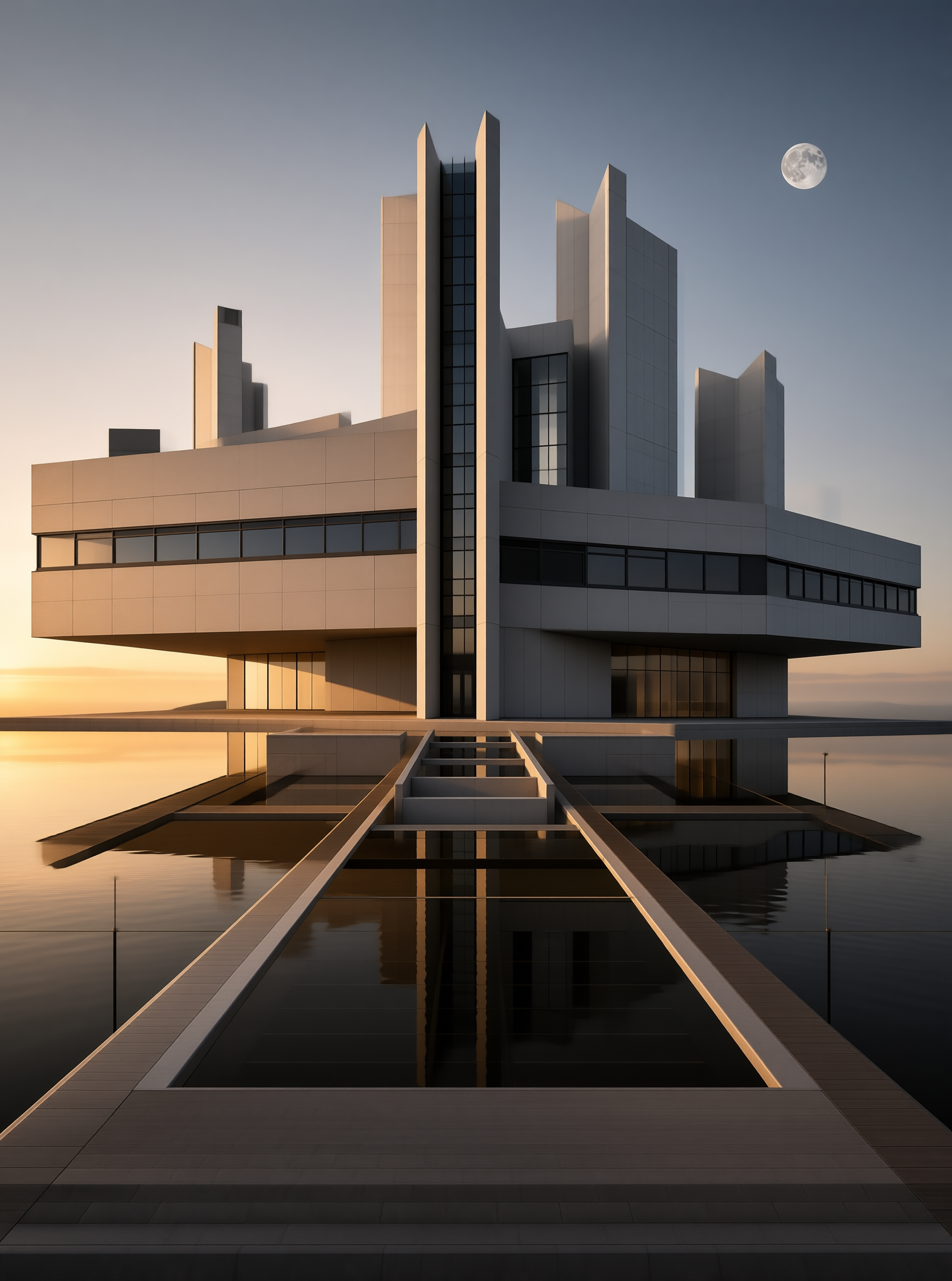 Brutalist Monument by the Sea