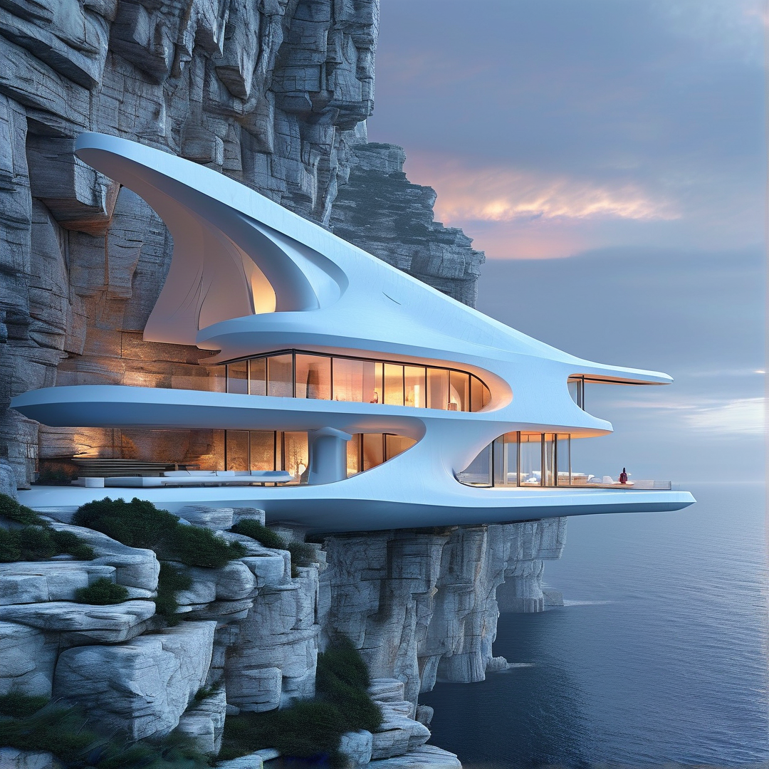 Futuristic Cliffside Villa