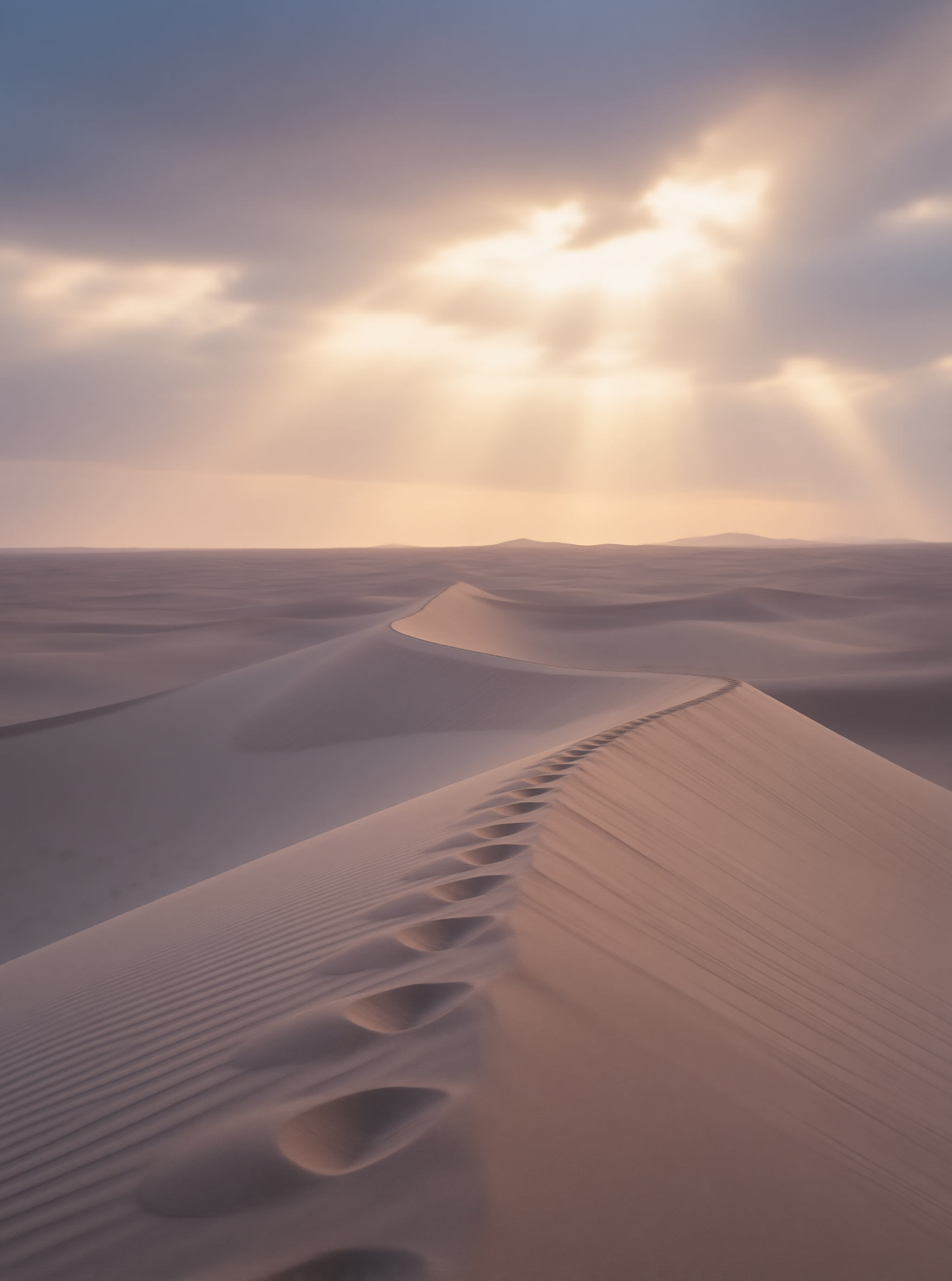 Desert Sand Dunes at Sunset