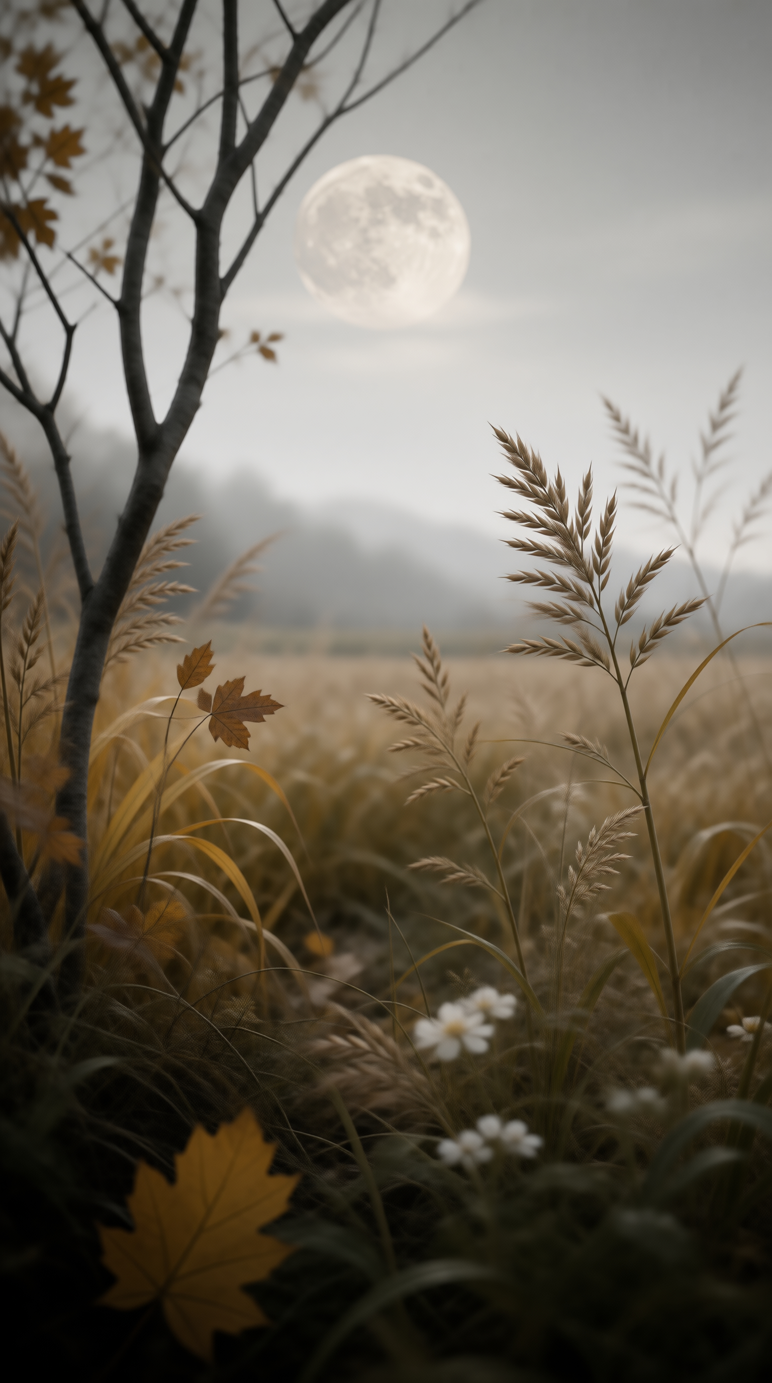 Autumn Moonlit Field